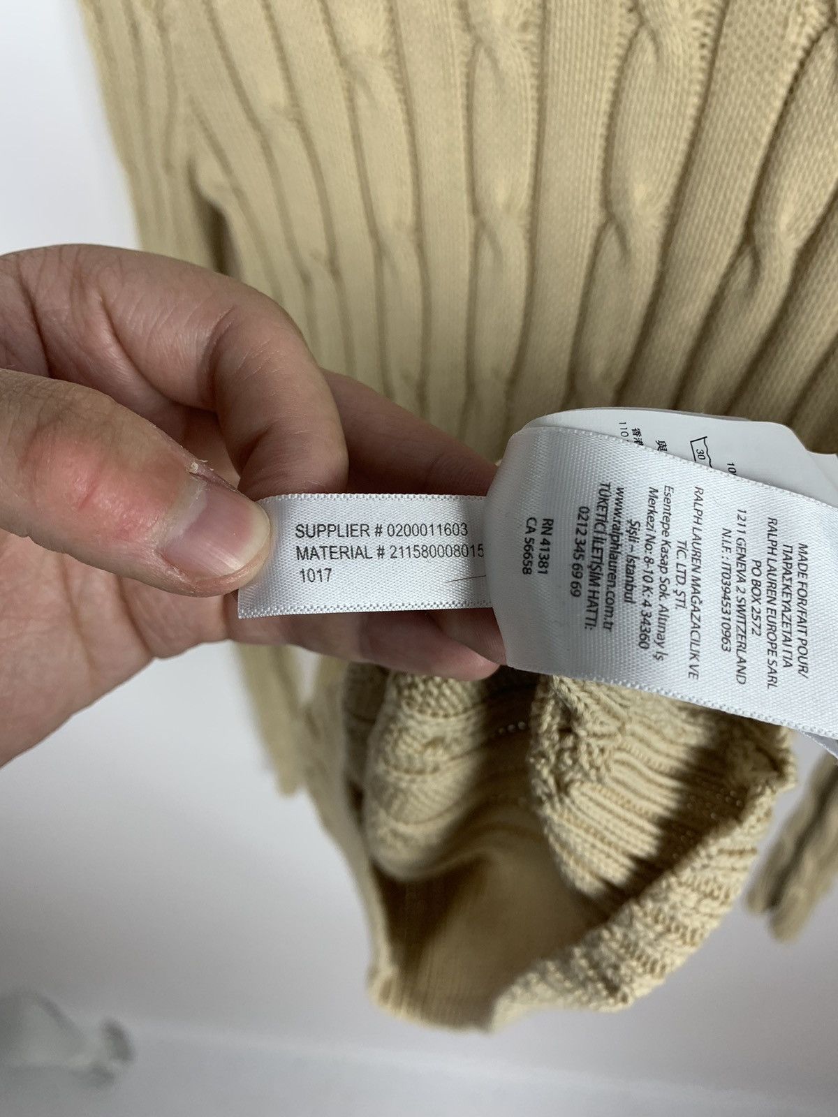 Polo Ralph Lauren Polo Ralph Lauren Cable Knit Sweater Size XS Beige Luxury Size XS / US 0-2 / IT 36-38 - 10 Thumbnail