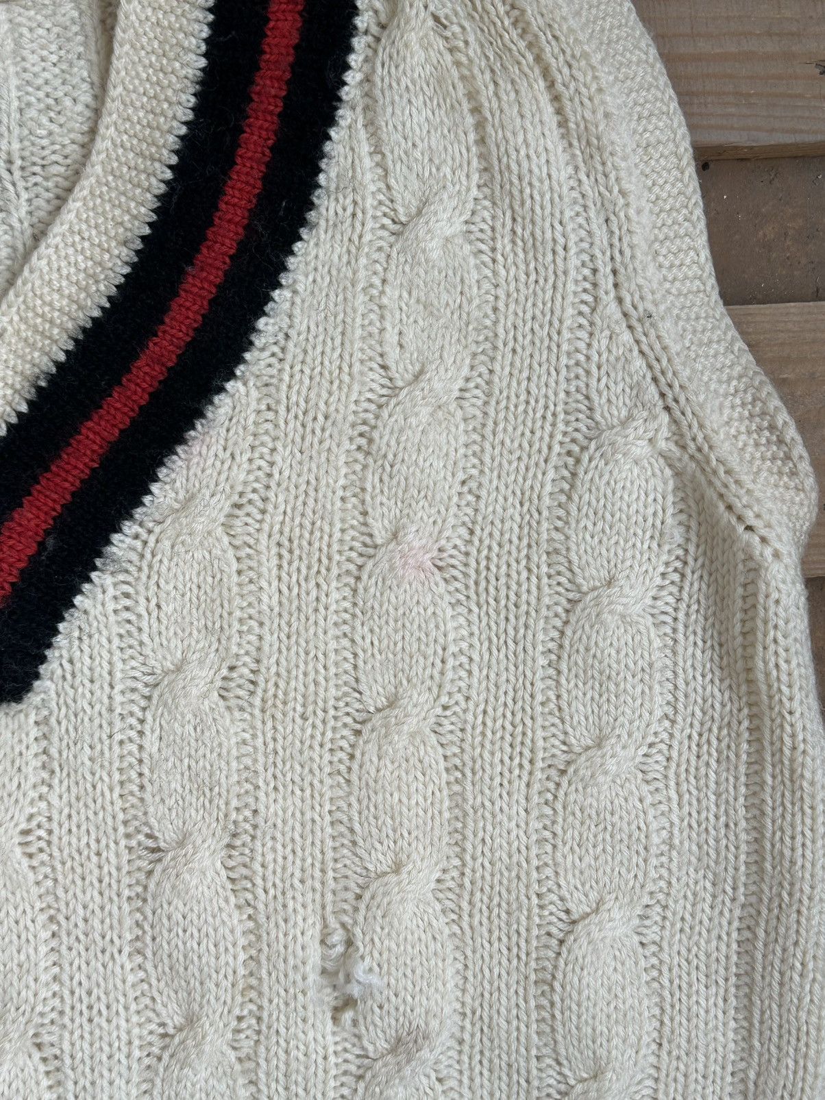 Vintage Vintage Distressed Knit Wool Vest Size M / US 6-8 / IT 42-44 - 8 Thumbnail