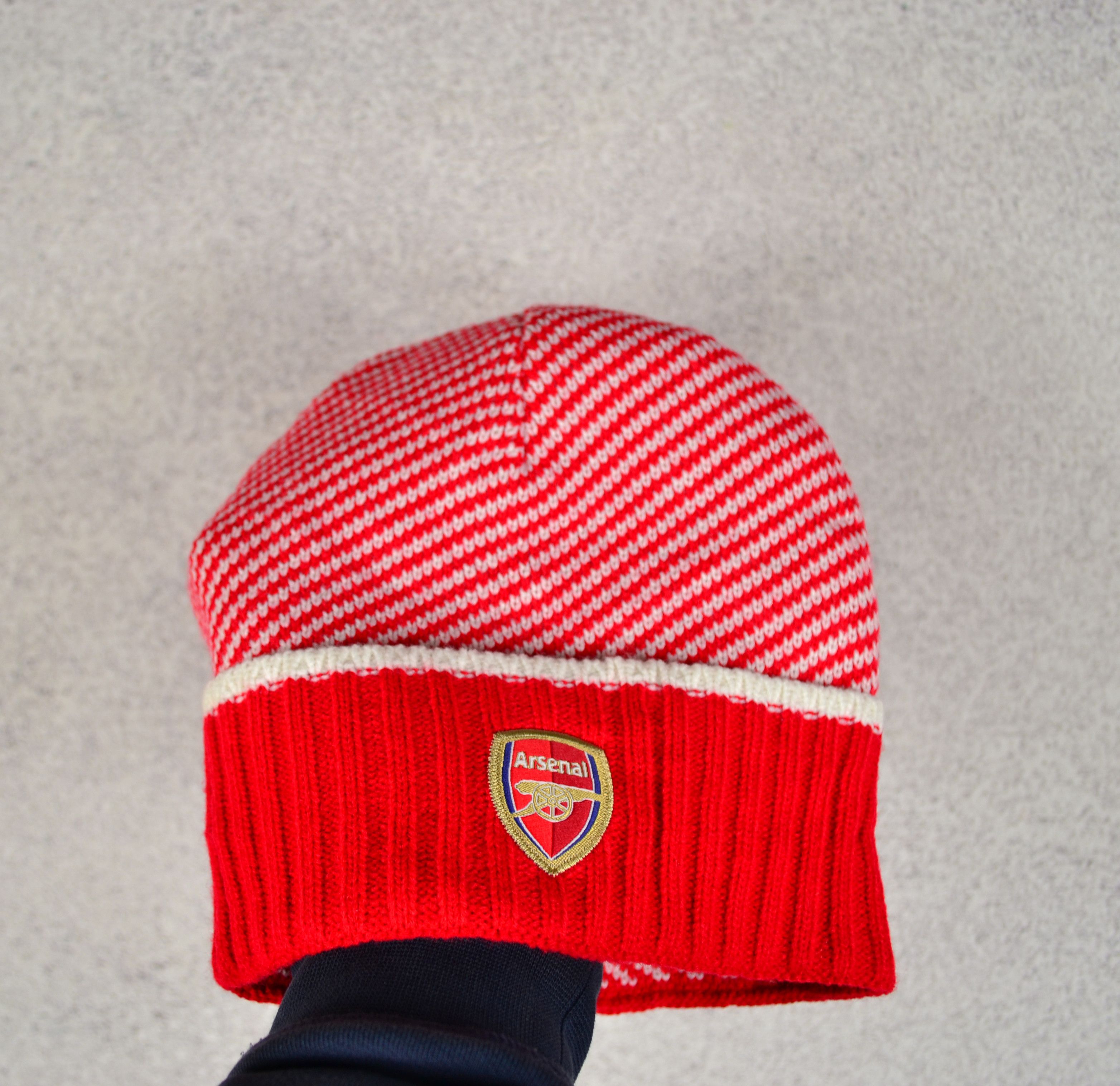 Vintage Arsenal FC Big Logo Beanie Hat Y2k Size ONE SIZE - 1 Thumbnail