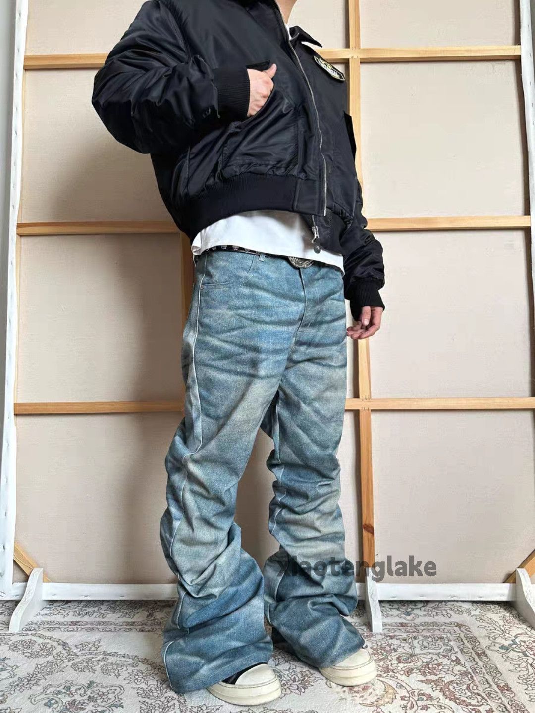Japanese Brand zx vintage Stain paint grunge punk hiphop Stack jeans Size US 36 / EU 52 - 5 Thumbnail