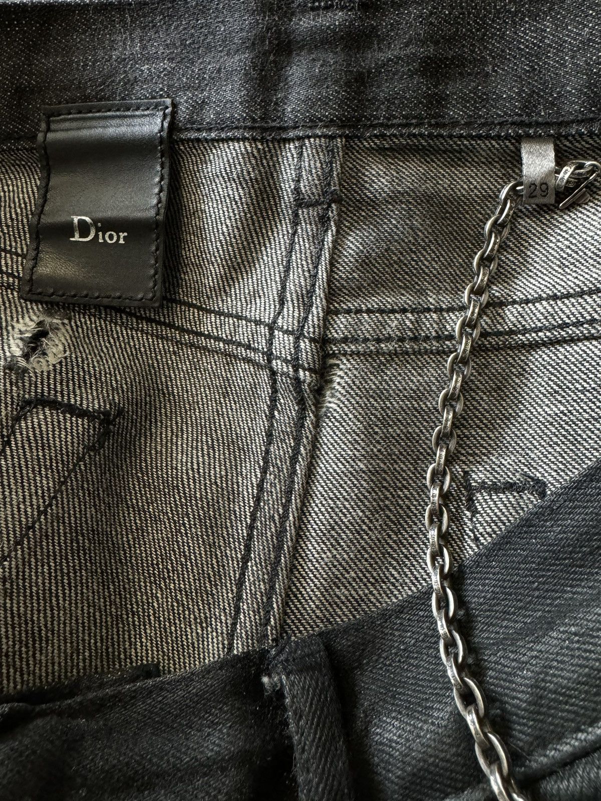 Dior × Hedi Slimane Dior SS04 Waxed Strip Denim Size US 29 - 7 Thumbnail