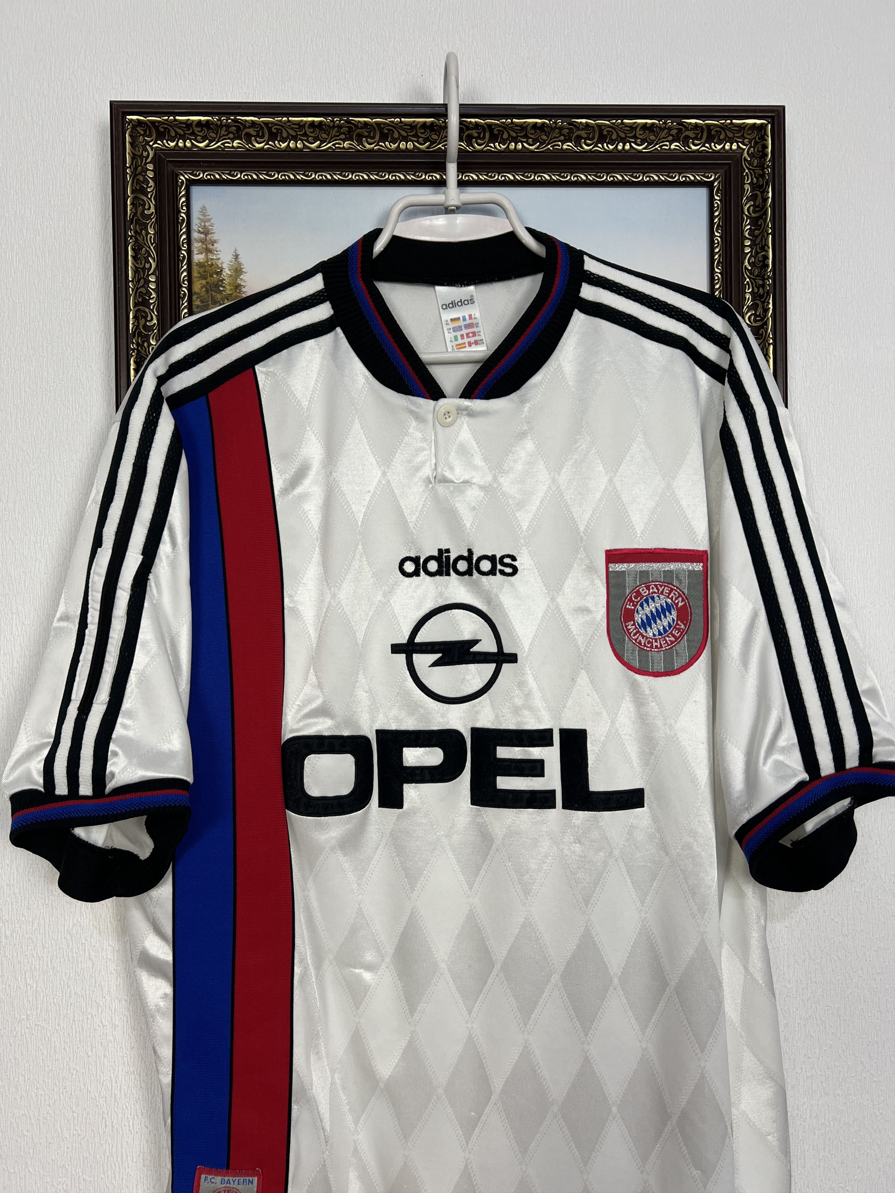 Adidas Bayern Munich Away football shirt 1996 Soccer Jersey Trikot Size US XL / EU 56 / 4 - 2 Thumbnail