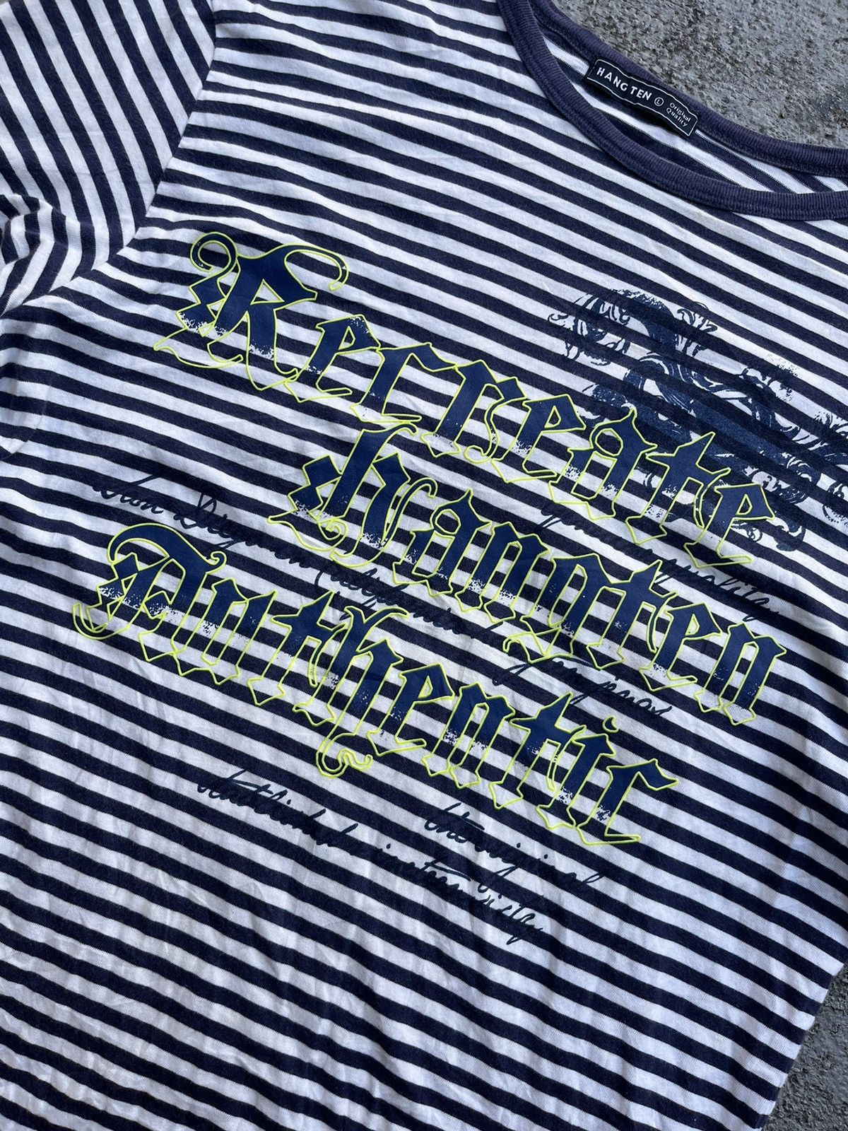 Beauty Beast × Japanese Brand JAPANESE HANGTEN POEM TRIBAL STRIPED TEE Size US S / EU 44-46 / 1 - 6 Thumbnail