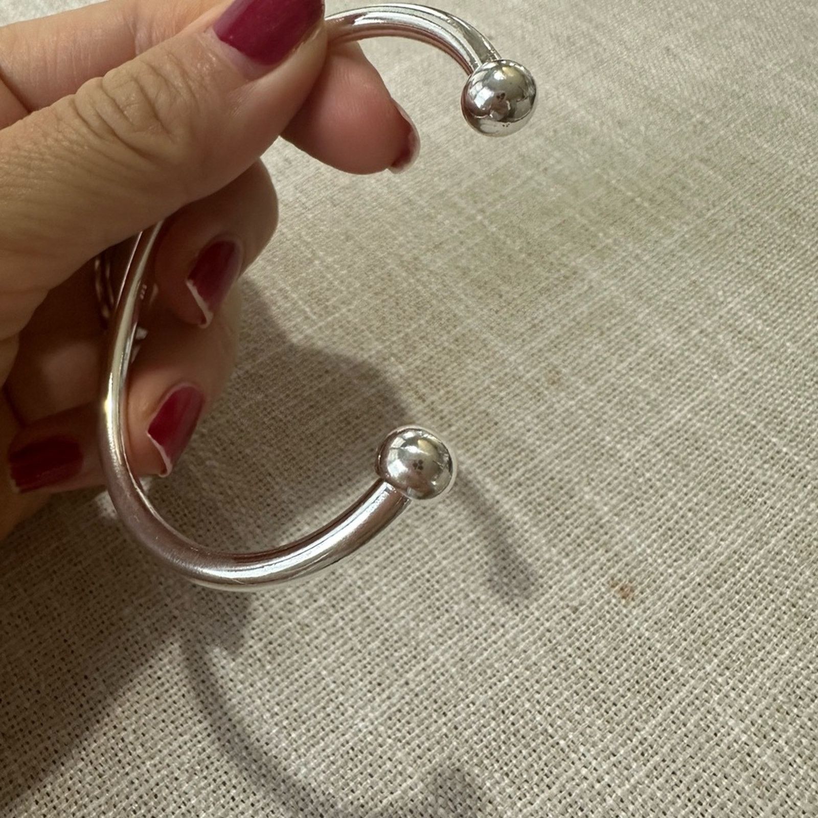 Other Sterling Silver 4mm Smooth Solid Bead Bracelet Cufflinks Size ONE SIZE - 5 Thumbnail