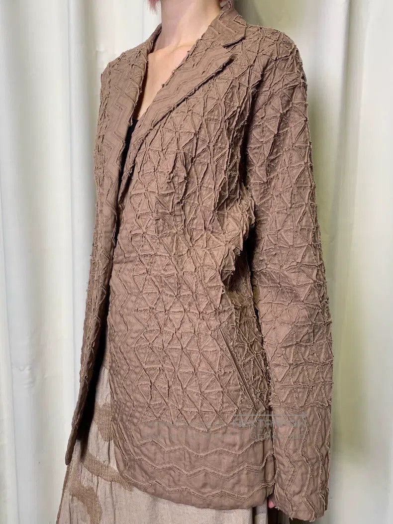 Issey Miyake Issey Miyake Geometric Cut-Out Embroidered Suit Jacket Size L / US 10 / IT 46 - 1 Thumbnail