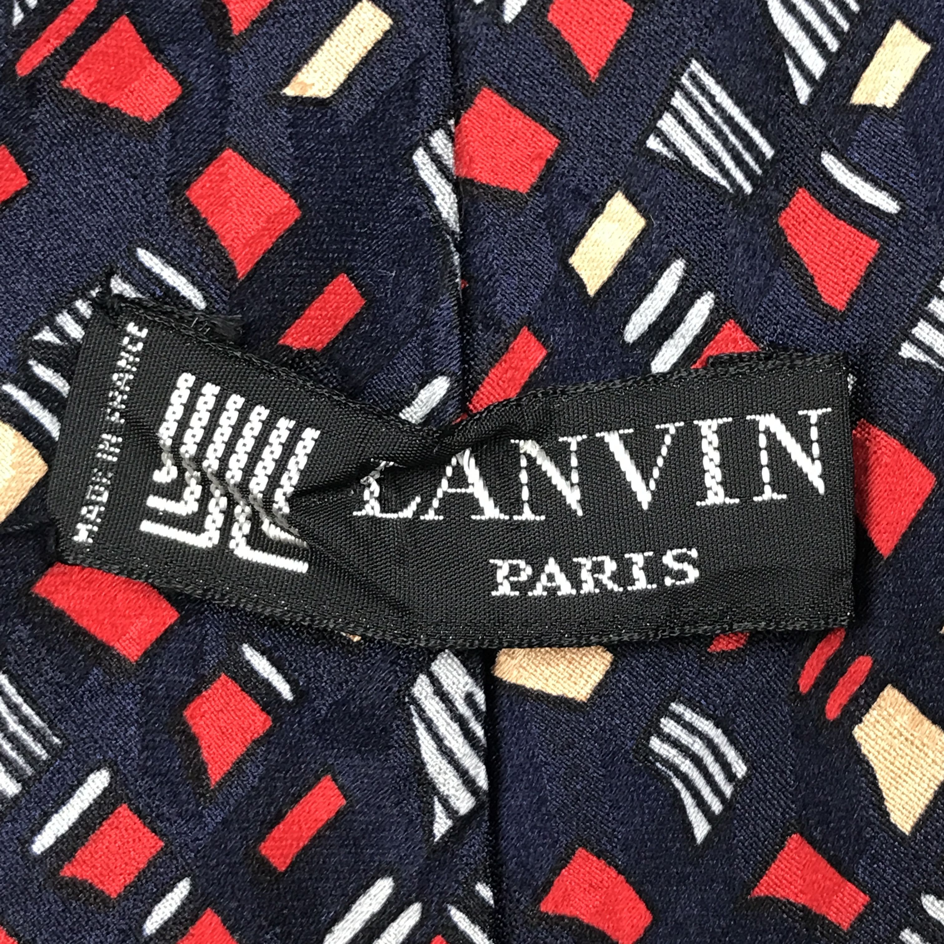 Designer × Lanvin × Vintage Vintage Lanvin Silk Necktie Size ONE SIZE - 6 Thumbnail