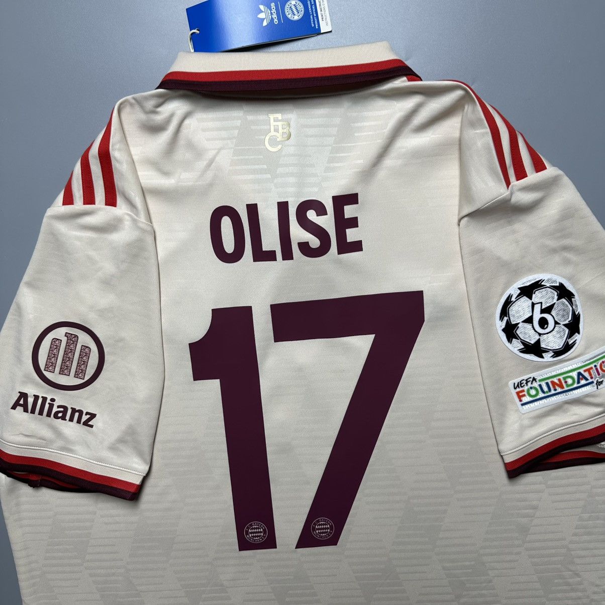 Vintage BAYERN ADIDAS 2024/2025 FOOTBALL THIRD JERSEY #17 OLISE Size US XL / EU 56 / 4 - 9 Thumbnail