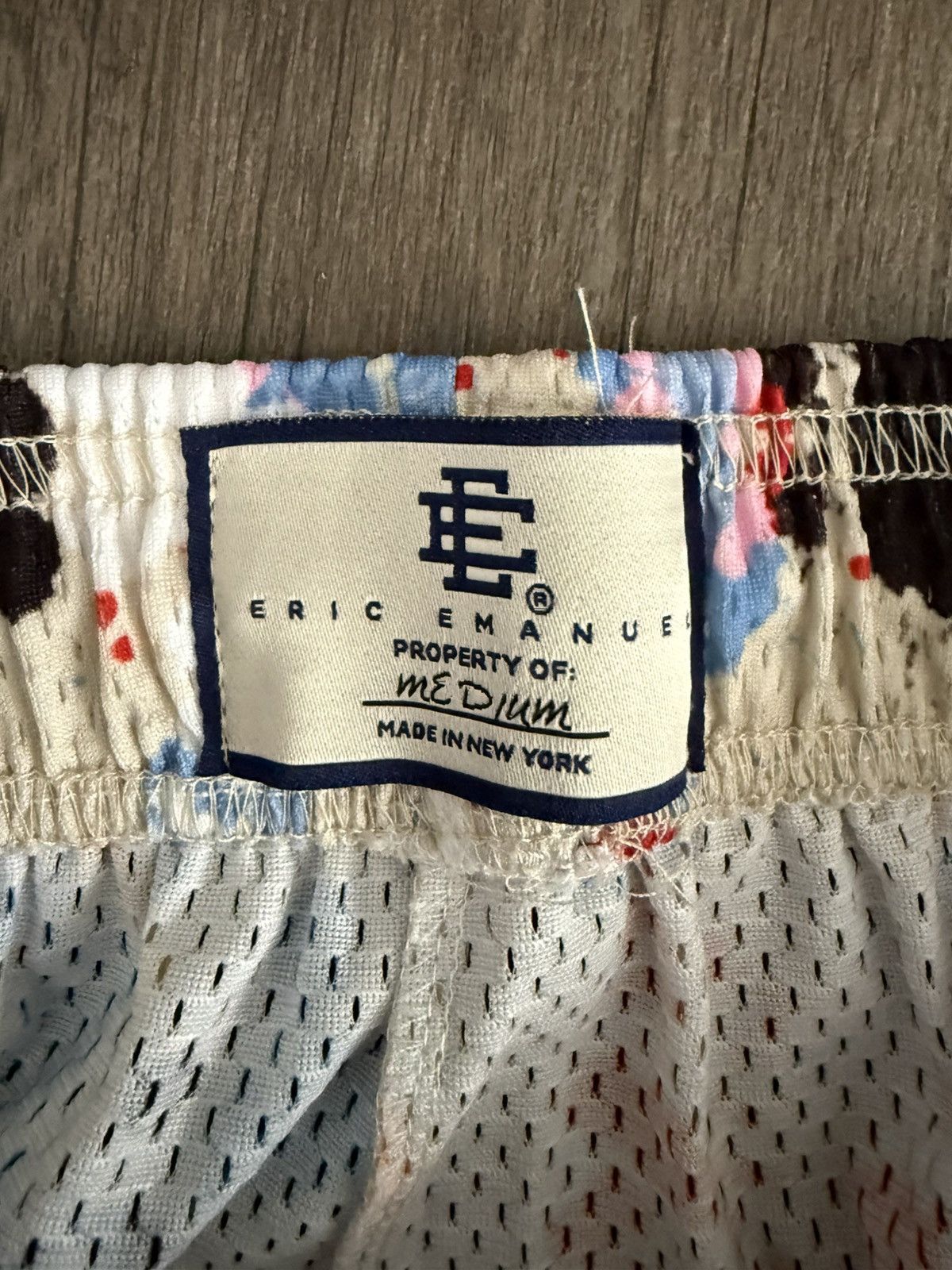 Eric Emanuel Shirt paint splatter mesh-beige red Size US 32 / EU 48 - 2 Thumbnail