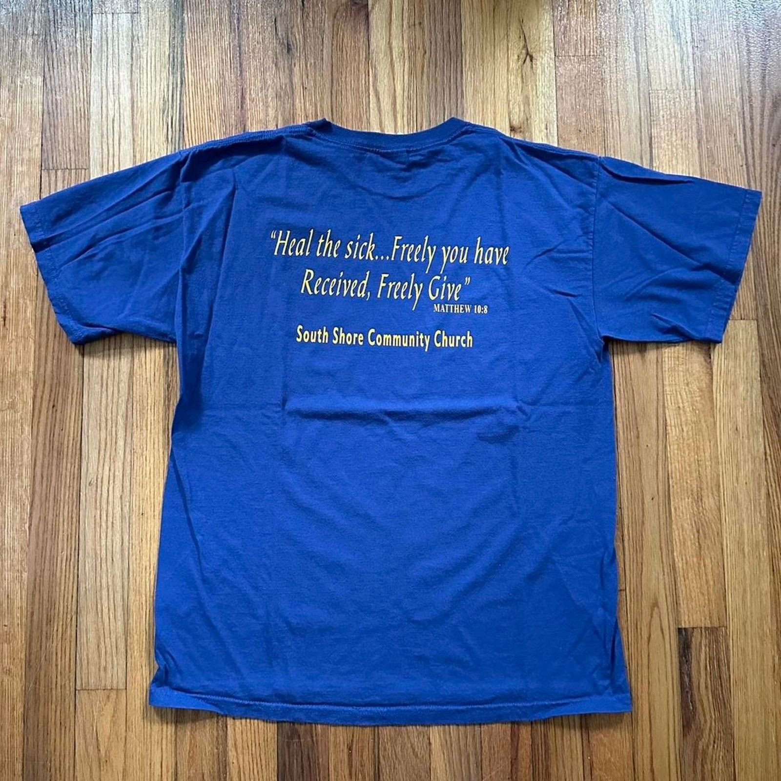 Gildan × Vintage Jesus Tee Heal The Sick Freely Give Saline Soulution Tee L Size US L / EU 52-54 / 3 - 3 Thumbnail