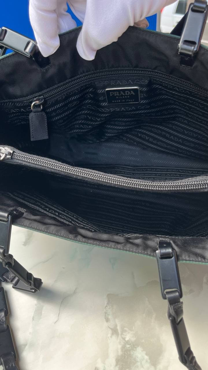 Prada Prada Tote Bag Green Nylon Size ONE SIZE - 11 Thumbnail