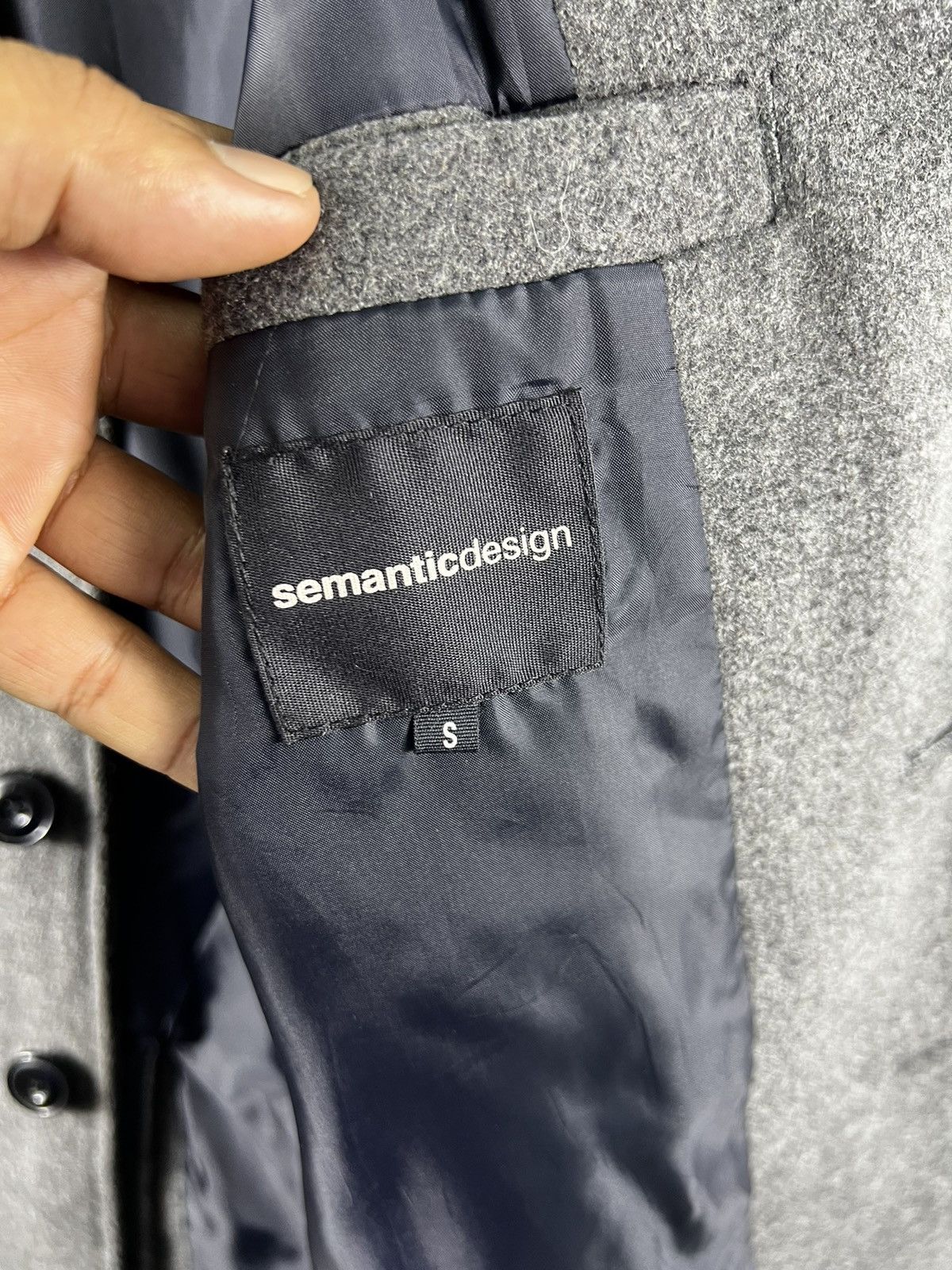 If Six Was Nine × Japanese Brand × semanticdesign 🔥 Semantic Design wool Coat Size US S / EU 44-46 / 1 - 8 Thumbnail
