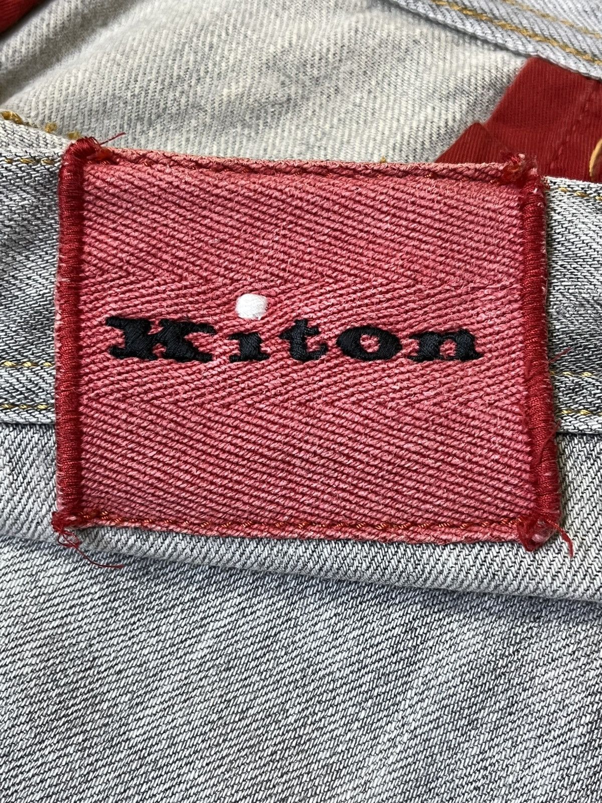 Kiton SICK🔥KITON NAPOLI GREY SELVEDGE JEANS. Size US 36 / EU 52 - 17 Thumbnail