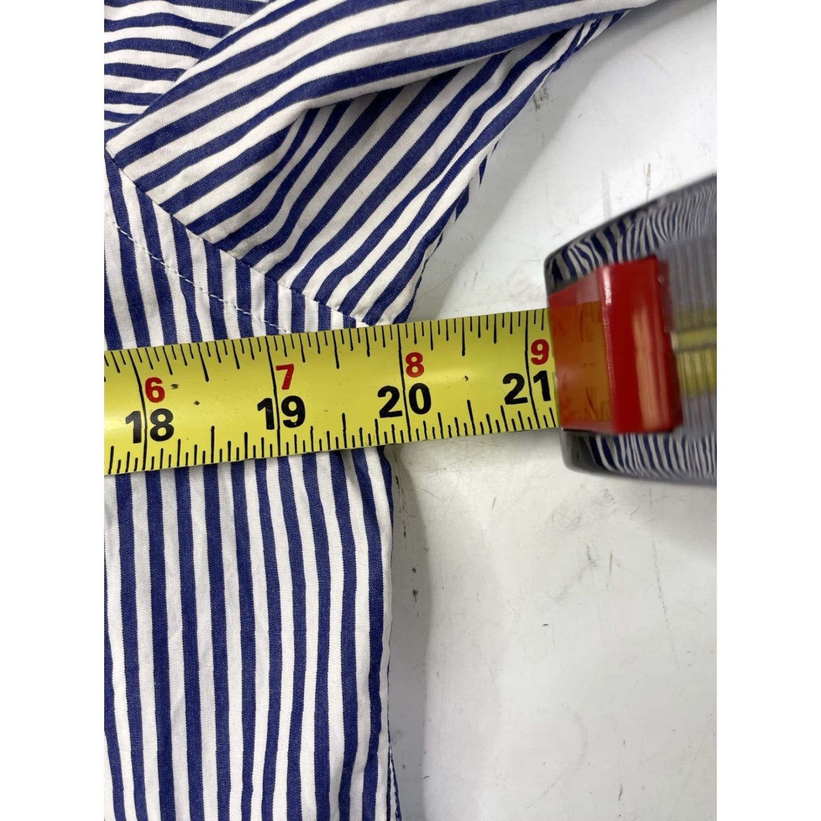 Comme des Garcons Girl Comme Des Garcons Shirt Men S Small Stripe Blue White Button Down Long Sleeve Mens Blue Stripe Shirt Blue White S Size US S / EU 44-46 / 1 - 6 Thumbnail