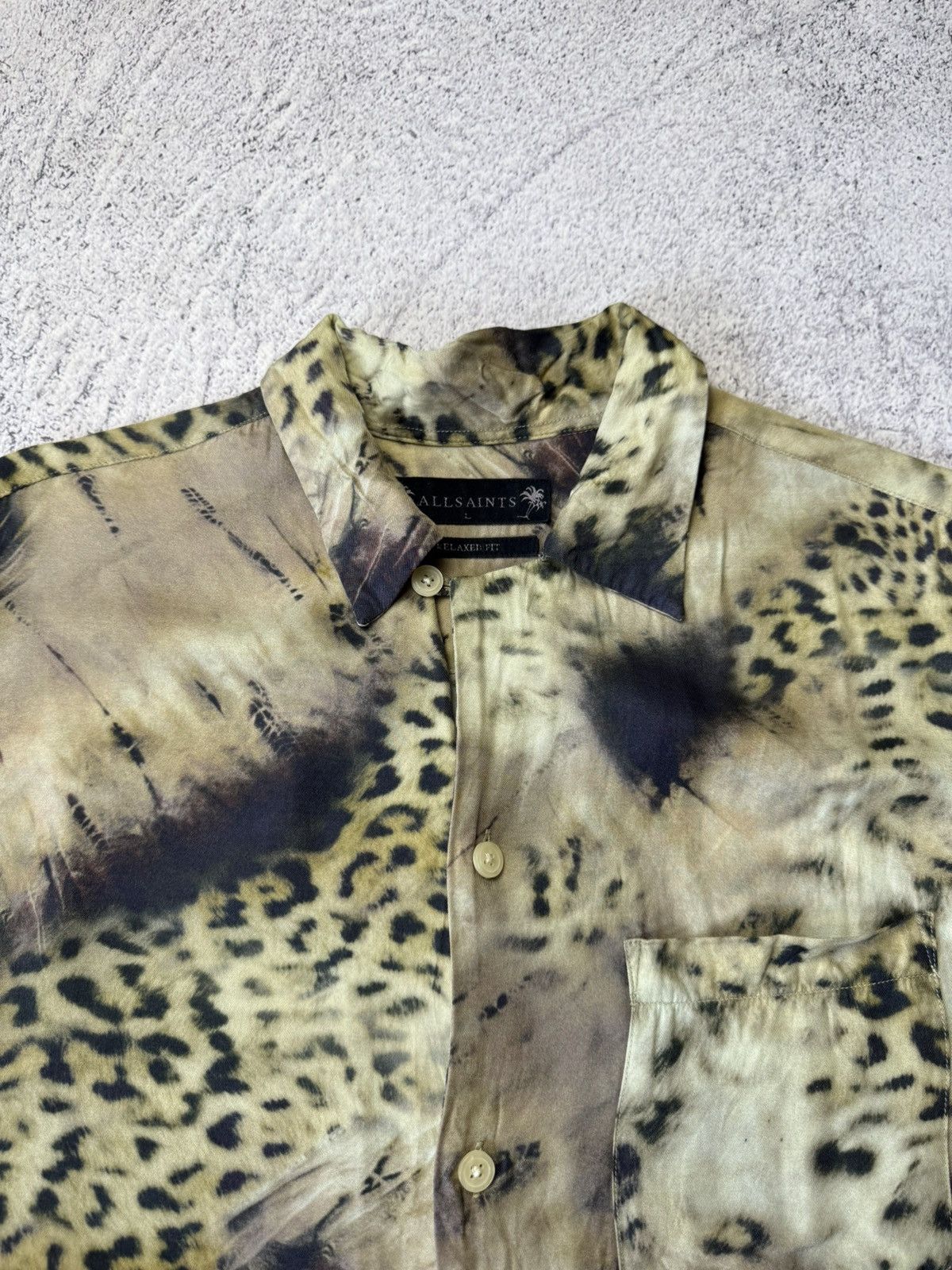 Allsaints Designer Allsaints AWA Leopard Hawaii crazy oversize shirt Size US L / EU 52-54 / 3 - 12 Thumbnail