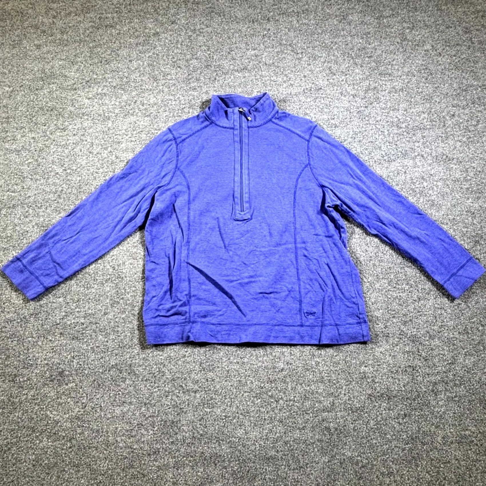 Talbots Talbots Top Womens 2X Plus Purple Cotton Blend 1/2 Zip Long Sleeve Active Golf Tennis Walking Size XXL / US 16-18 / IT 52-54 - 2 Thumbnail