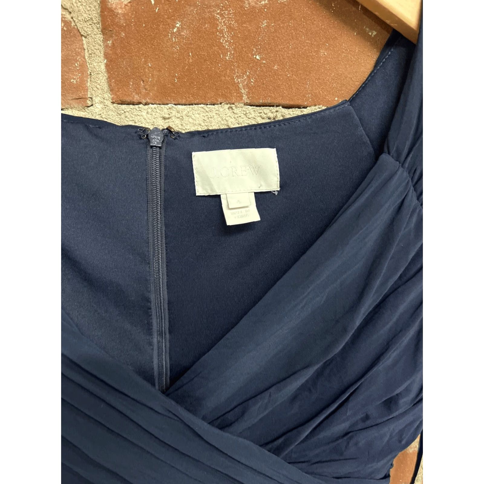 J.Crew VINTAGE J. Crew Matilda Navy Jersey Bridesmaid Midi Dress Size 4 Formal Blue Prom Size S / US 4 / IT 40 - 2 Thumbnail