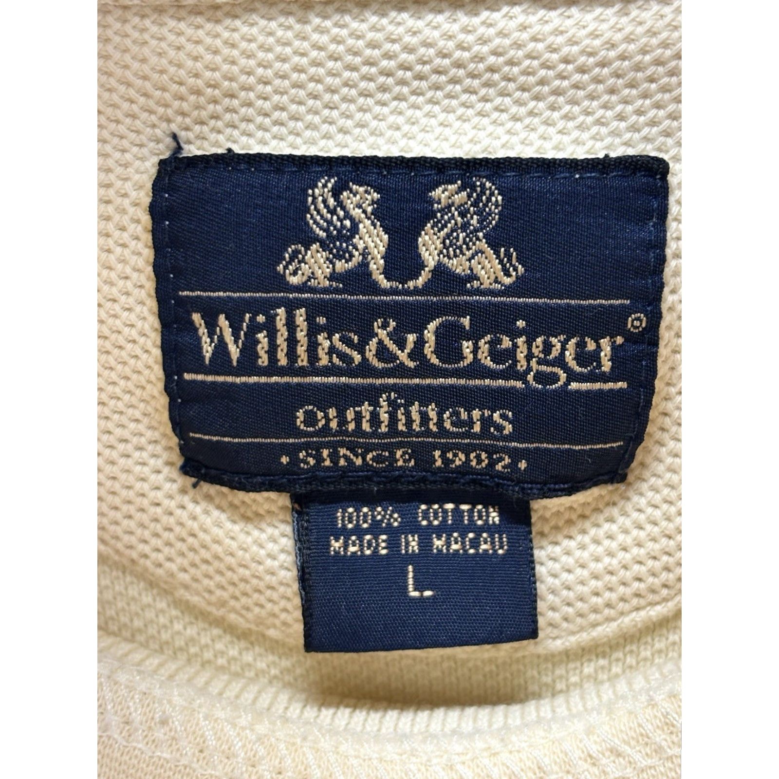 Vintage VINTAGE Willis & Geiger Turtleneck Shirt L Men’s Beige 1990s Crest Preppy Mens Size US L / EU 52-54 / 3 - 5 Thumbnail