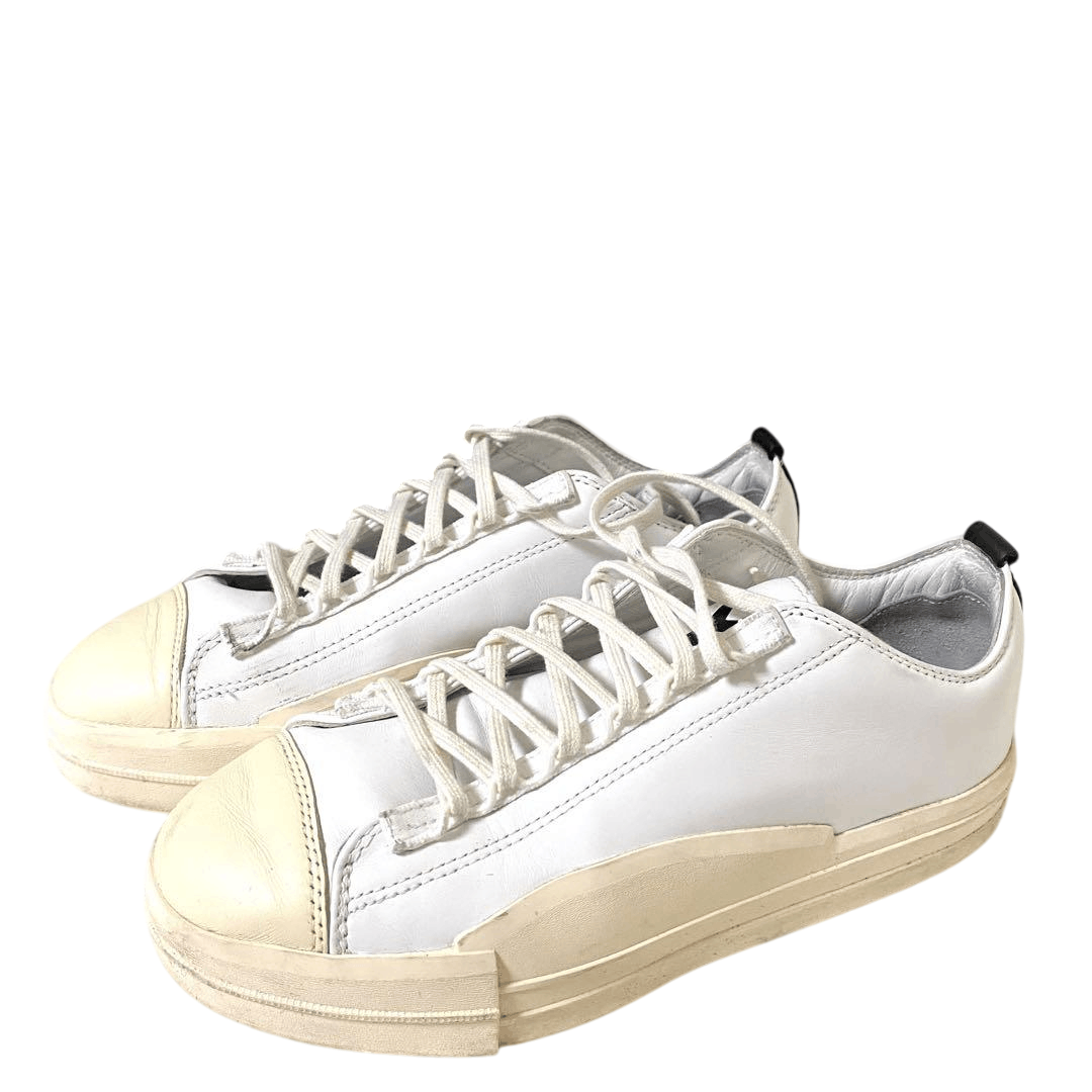 Y-3 Y-3 White Leather Sneakers YUBEN LOW Size US 7 / EU 40 - 1 Thumbnail