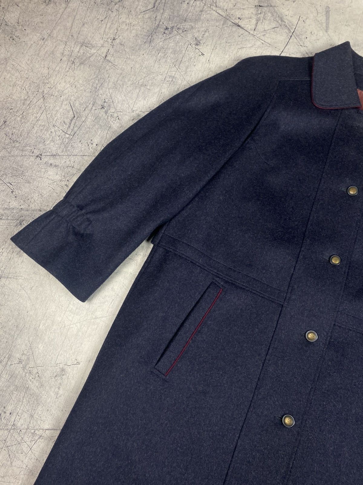 Other Vintage German Loden Wool Long Coat – Made in Germany Size XL / US 12-14 / IT 48-50 - 5 Thumbnail