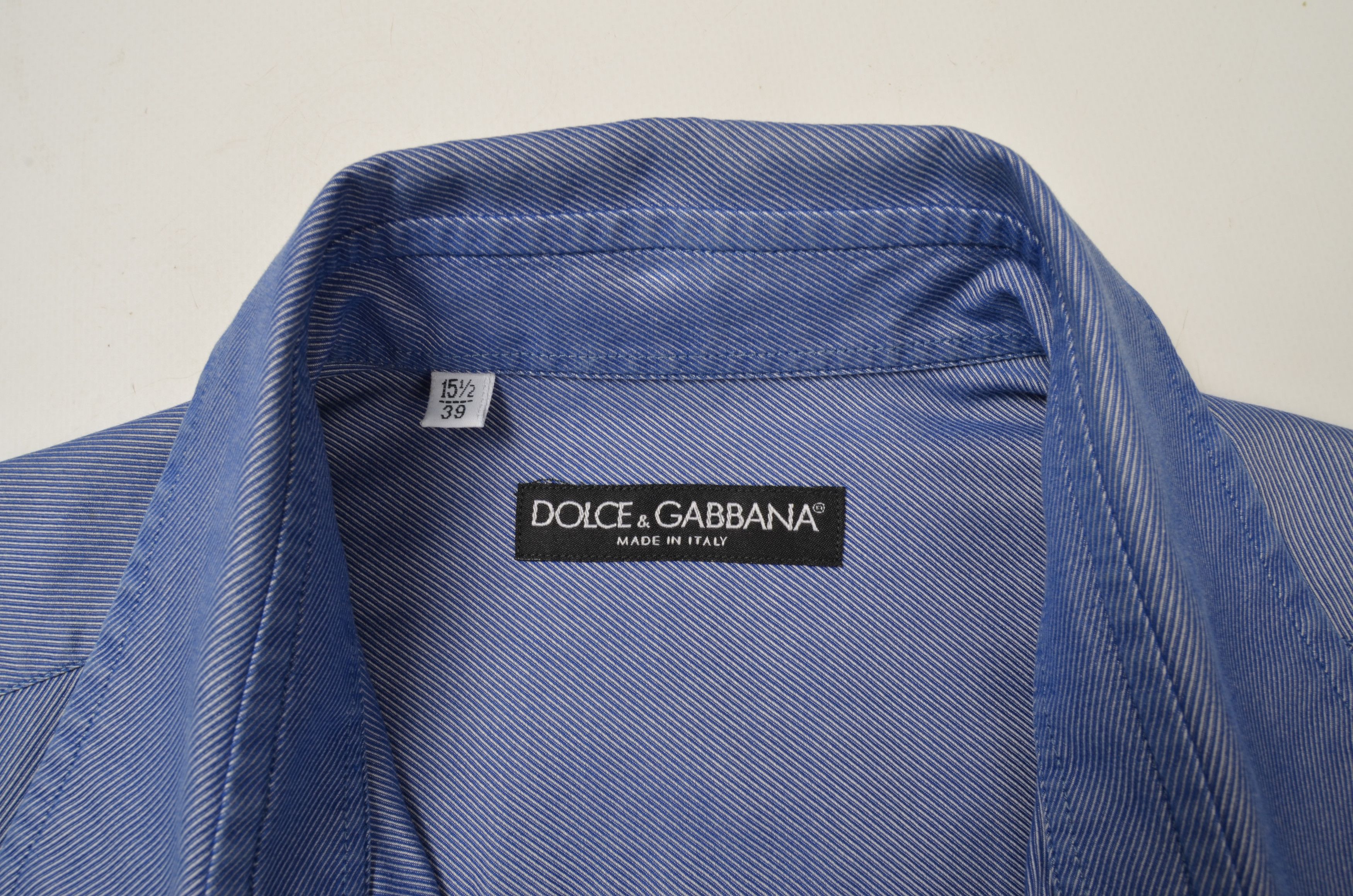 Designer × Dolce & Gabbana × Vintage Dolce Gabbana Vintage Dress Blue Shirt 39 15,5 1/2 Size US L / EU 52-54 / 3 - 13 Thumbnail