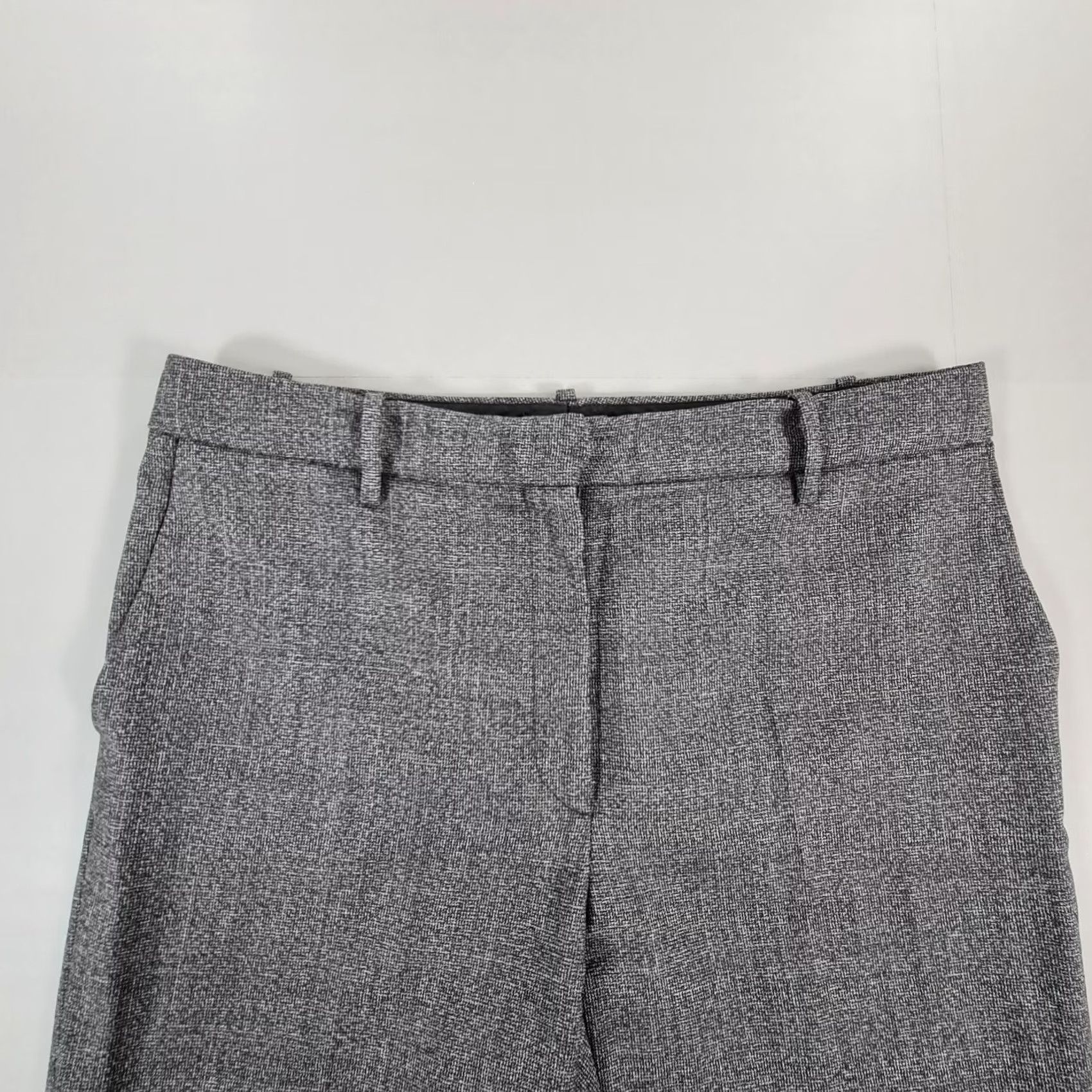 Valentino Valentino Trousers Women Grey 46 Wool Flared Wide Leg Made In Italy Front Zip Hook & Eye Pockets Regular Rise Inseam 32" Casual Formal Vintage: No Size 32" / US 10 / IT 46 - 2 Thumbnail