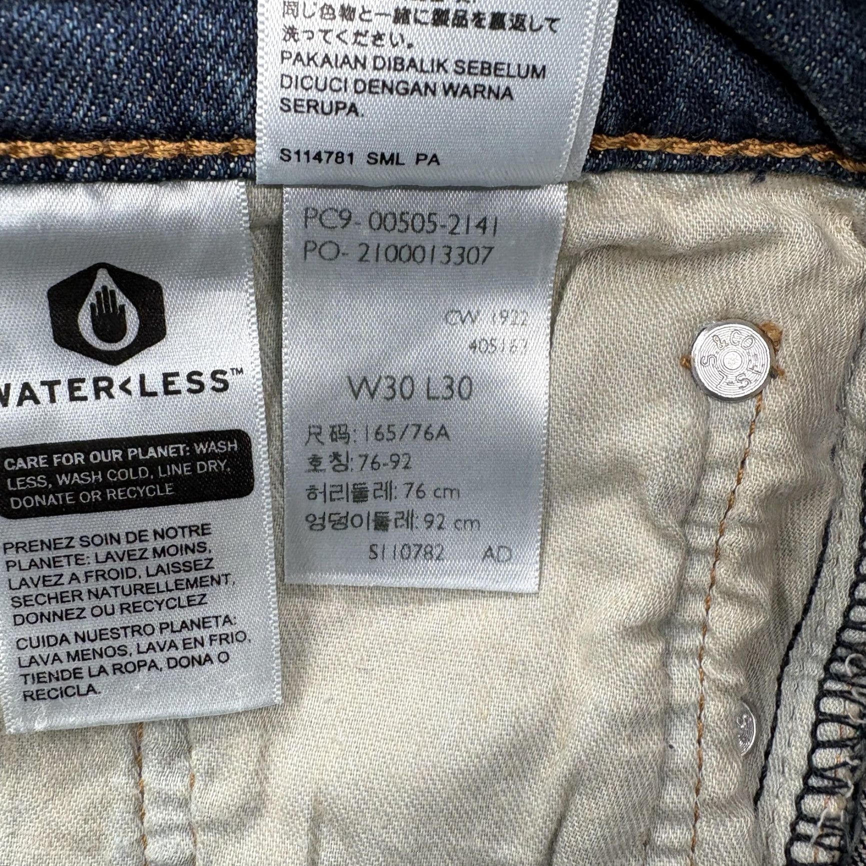 Levi's Levi's 505 Jeans Mens 30x30 Blue Regular Straight Leg Stretch Denim Medium Wash Size US 30 / EU 46 - 6 Thumbnail