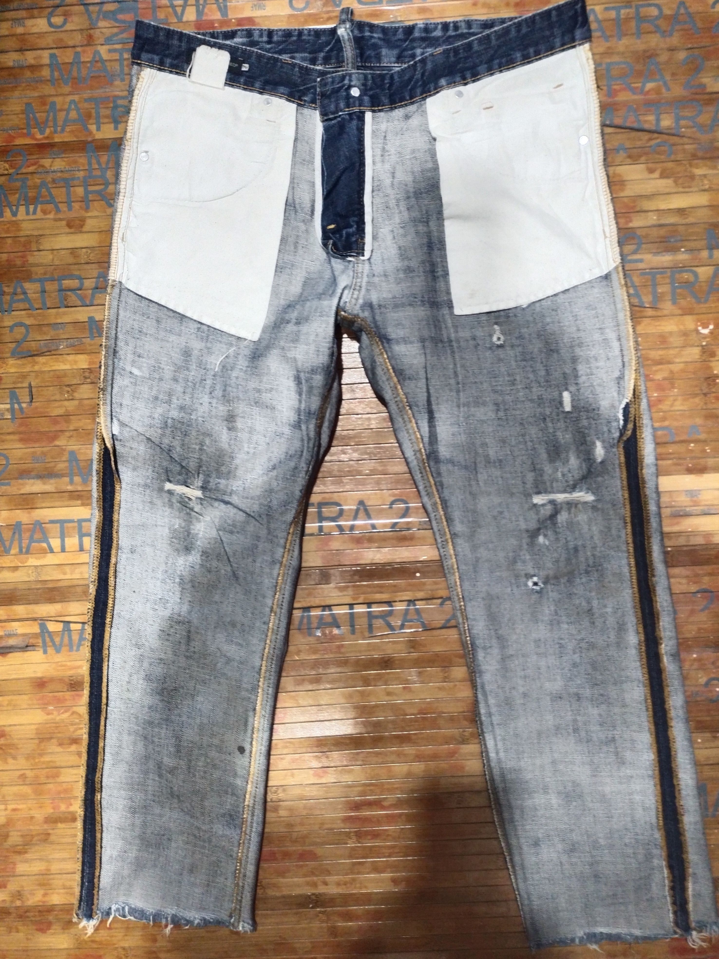 Dsquared2 × Vintage Dsquared Vintage " Distressed Drnim Sz 36" Size US 36 / EU 52 - 13 Thumbnail