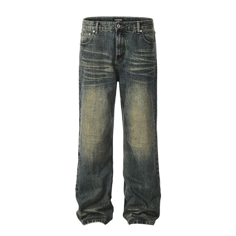 Vintage American retro distressed loose-fitting flared jeans Size US 32 / EU 48 - 1 Thumbnail