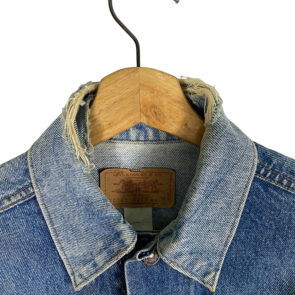 Levi's × Levi's Vintage Clothing × Vintage Vintage Levis Denim Truckers Jacket 70505-0217 Size US S / EU 44-46 / 1 - 8 Thumbnail
