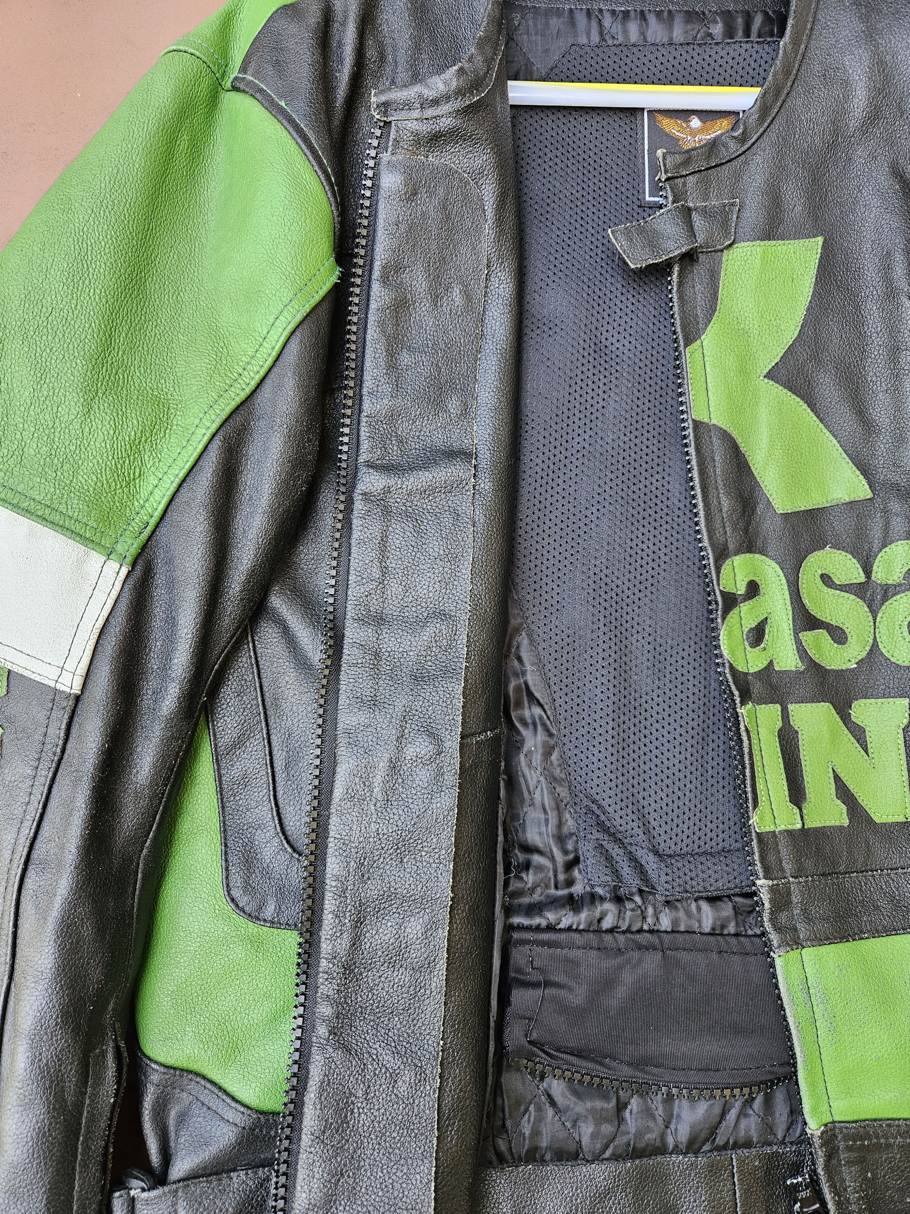 Vintage Vintage kawasaki leather moto racing jacket Size US L / EU 52-54 / 3 - 25 Thumbnail