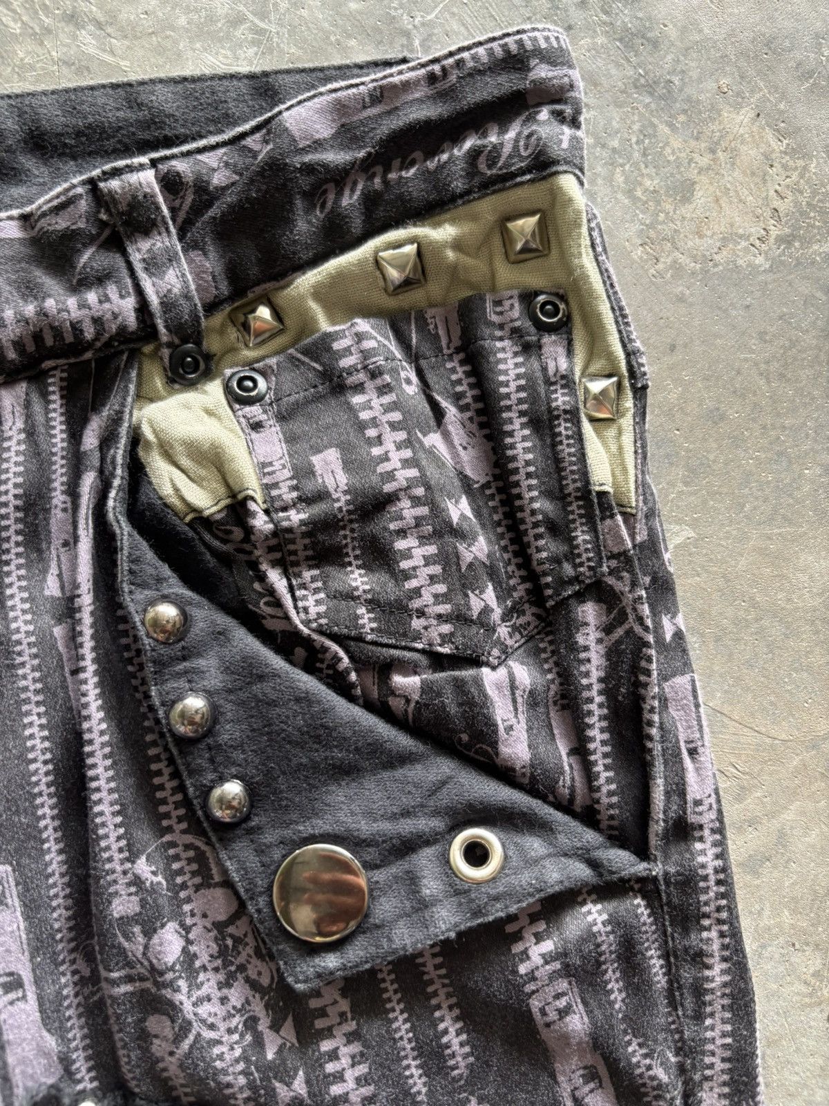 Sex Pot ReVeNGe y2k sex pot revenge punk gothic overprint pant skull anarchy Size US 28 / EU 44 - 8 Thumbnail