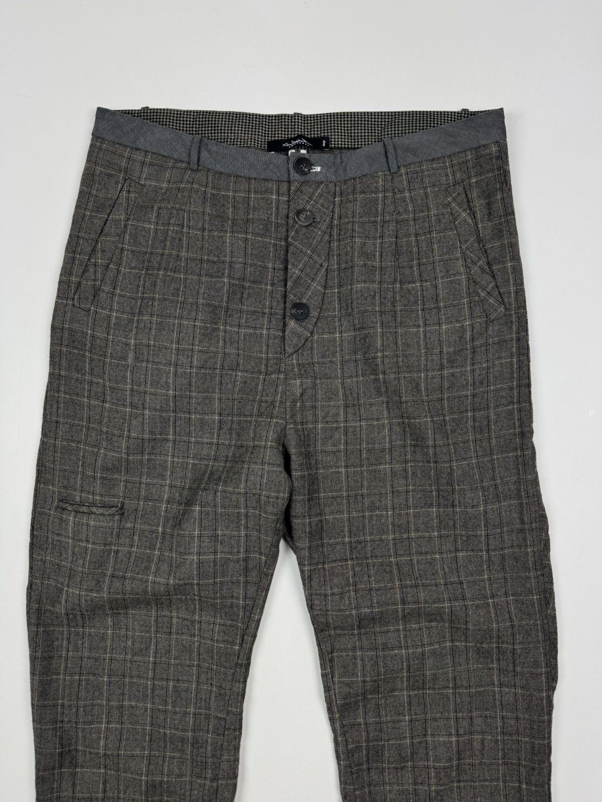 Other Repaired Umit Unal Wool Design Check Women’s Pants Size 34" / US 12 / IT 48 - 5 Thumbnail