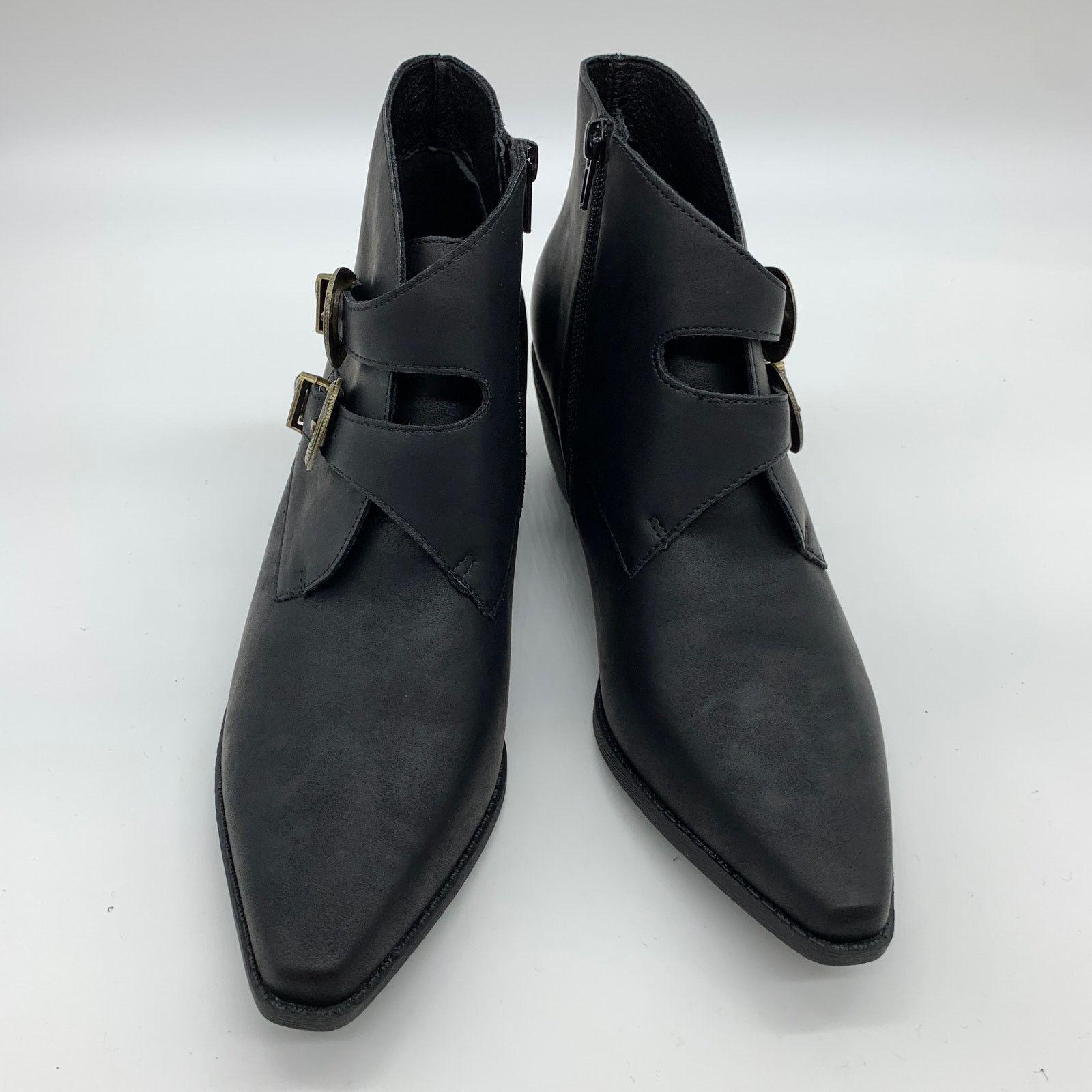 Other Black Ankle Bootie Women Size 10 Solid Faux leather Pointed Size US 10 / IT 40 - 2 Thumbnail