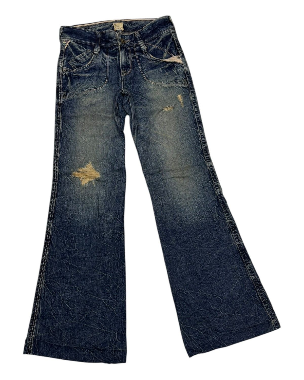 Hysteric Glamour × If Six Was Nine × Le Grande Bleu (L.G.B.) Brappers Flare Jeans Lady Vintage Union Made Bootcut Denim Size 27" / US 4 / IT 40 - 3 Thumbnail