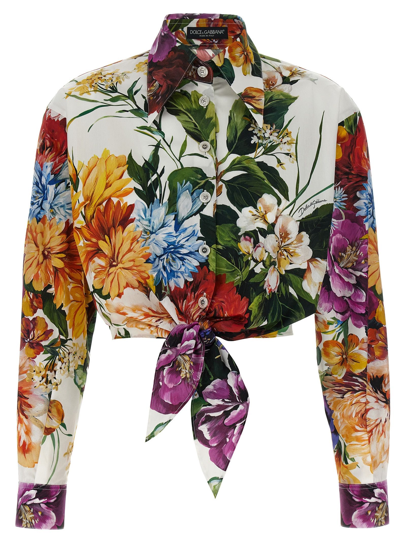 Dolce & Gabbana Floral Crop Shirt Size S / US 4 / IT 40 - 1 Thumbnail