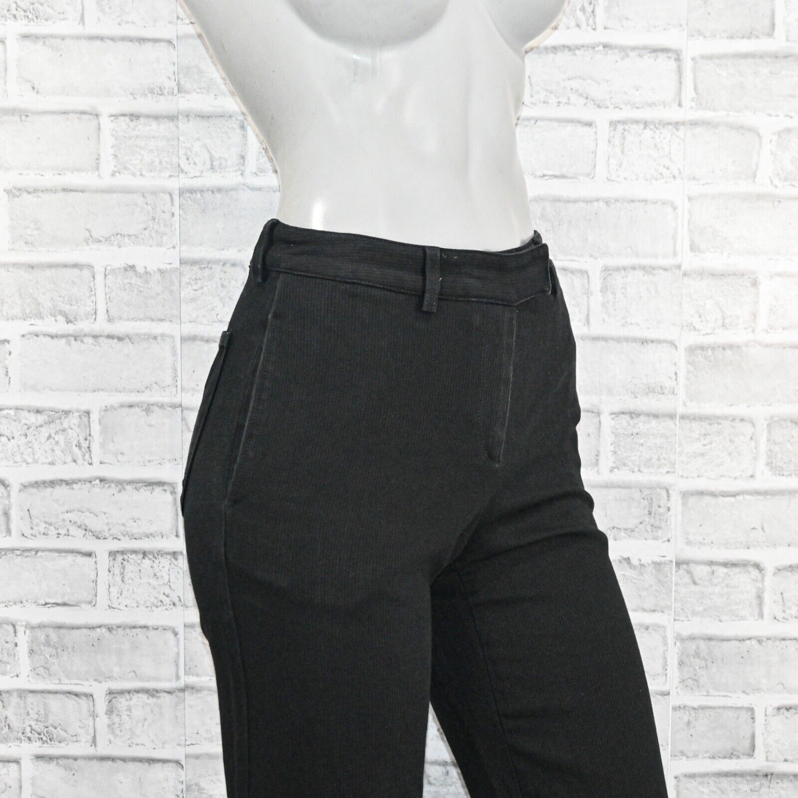 A.P.C. A.P.C. Women's Ribbed ankle crop pants in black cotton Size 24" / US 00 / IT 34 - 10 Thumbnail