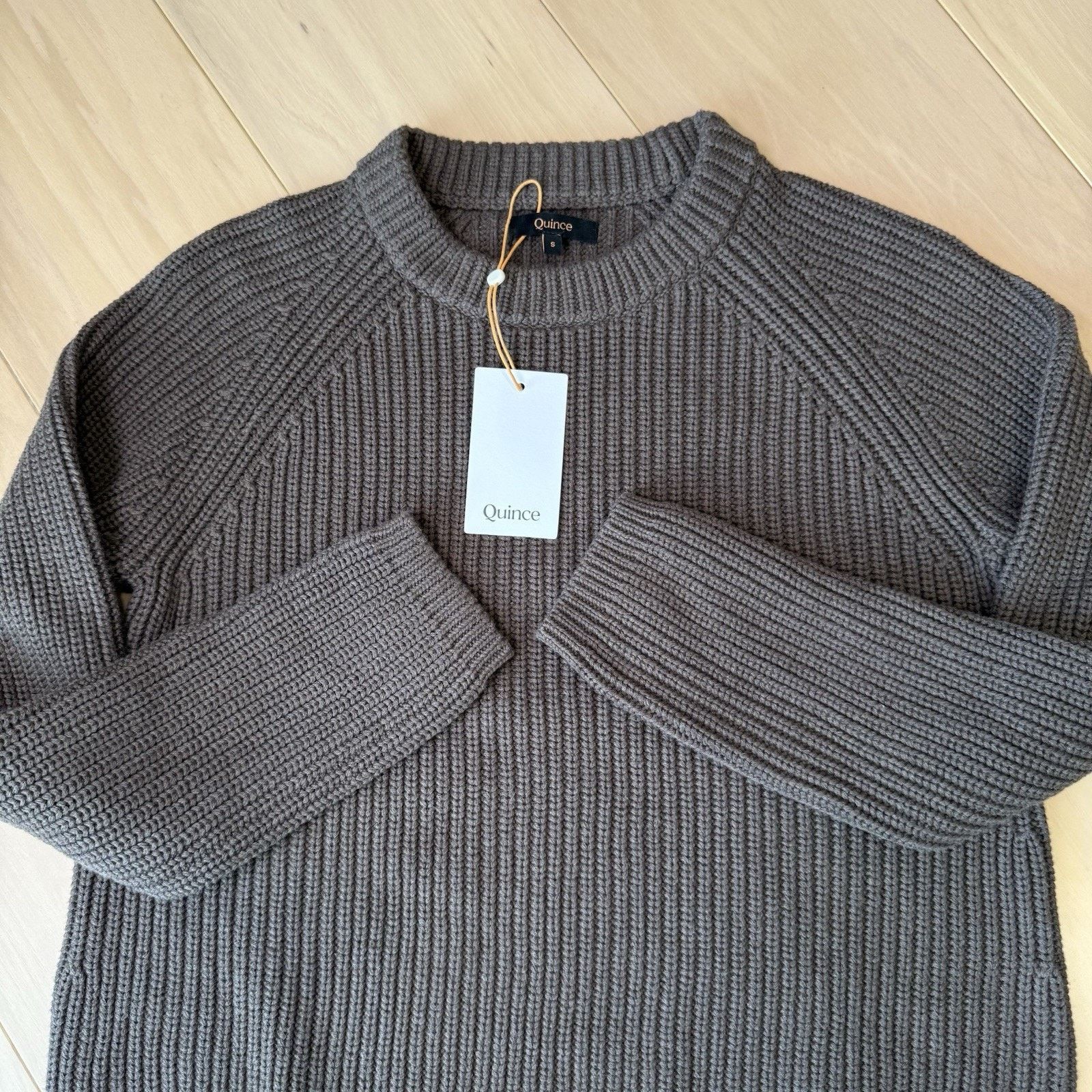 Quince Quince Fisherman Crew Sweater Women's Small Brown Organic Size S / US 4 / IT 40 - 5 Thumbnail
