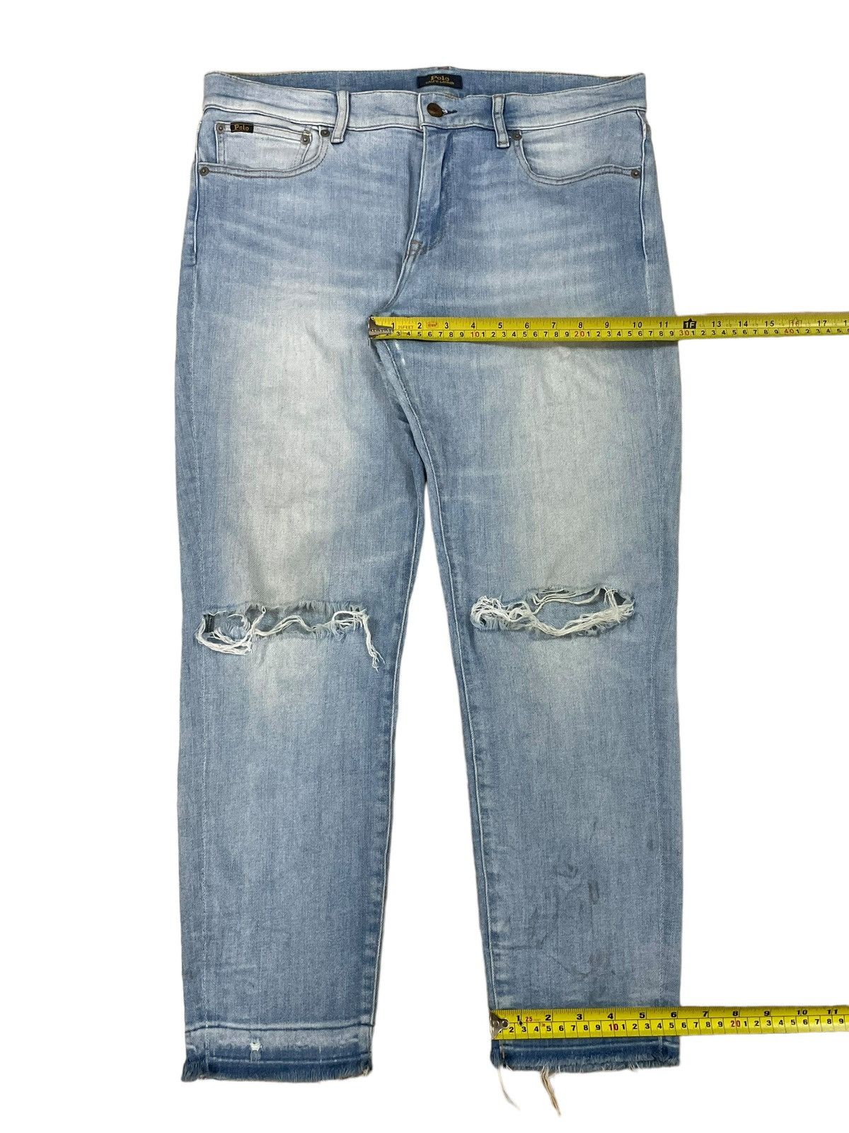 Polo Ralph Lauren Polo Ralph Lauren Unisex Distressed Slim Tapered Jeans Size US 34 / EU 50 - 17 Thumbnail