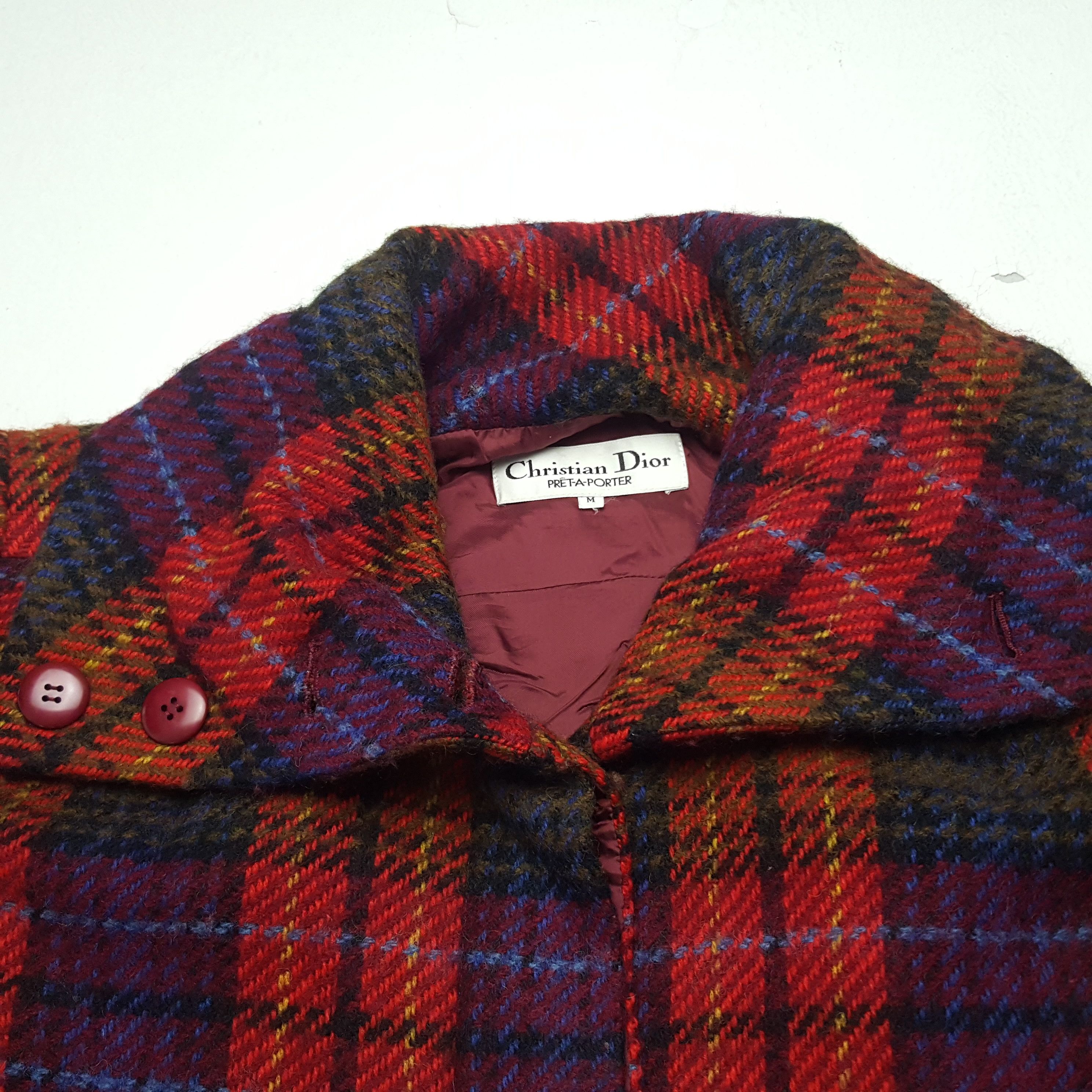 Christian Dior Monsieur × Vintage Vintage Christian Dior Wool Trench Coat Jacket Size M / US 6-8 / IT 42-44 - 3 Thumbnail