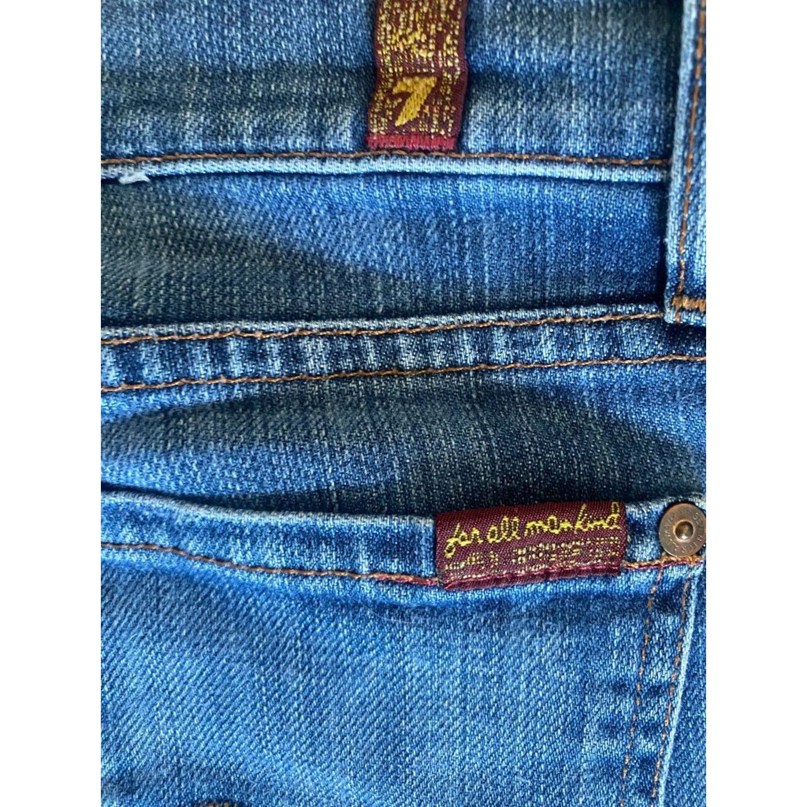 7 For All Mankind 7 For All Mankind Stretch Skinny Jeans Size 26 Size 26" / US 2 / IT 38 - 2 Thumbnail