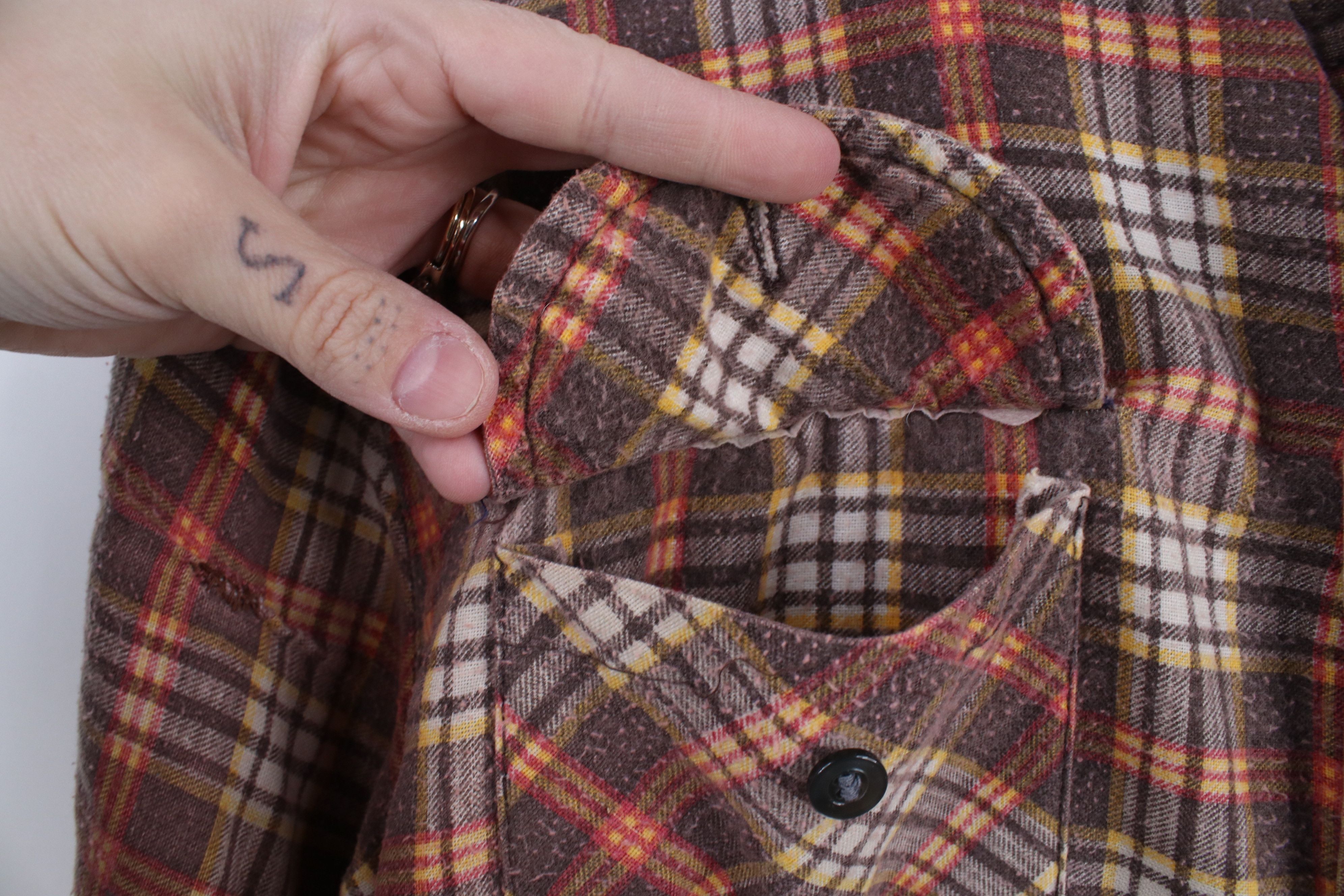 Vintage Vintage 70s Streetwear Flannel Button Shirt Jacket USA Size US L / EU 52-54 / 3 - 7 Thumbnail