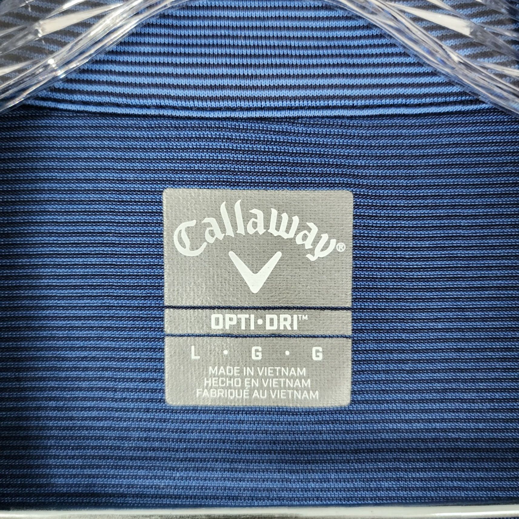 Callaway Callaway Opti-Dri Polo Men Size L Blue Striped Short Sleeve Size US L / EU 52-54 / 3 - 4 Thumbnail