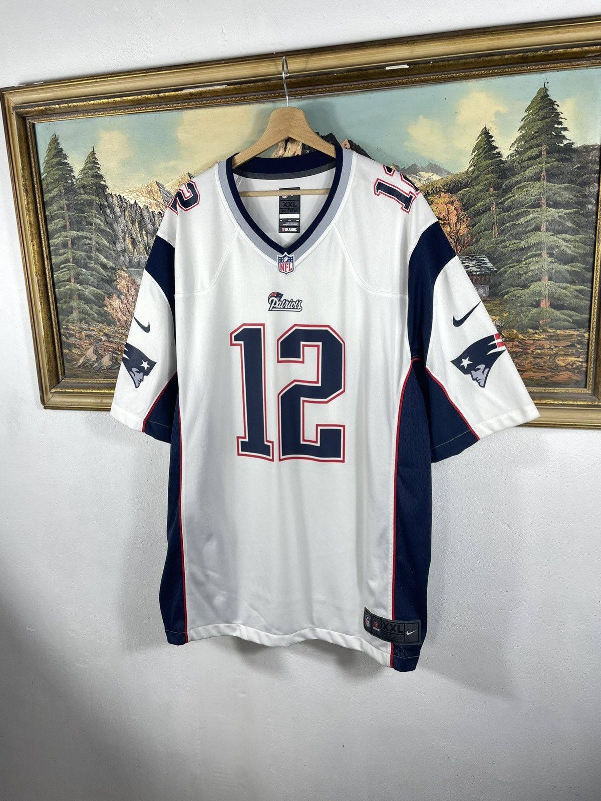 NFL × Nike Nike NFL Patriots Jersey Short Sleeve Brady 12 Size US XXL / EU 58 / 5 - 2 Thumbnail