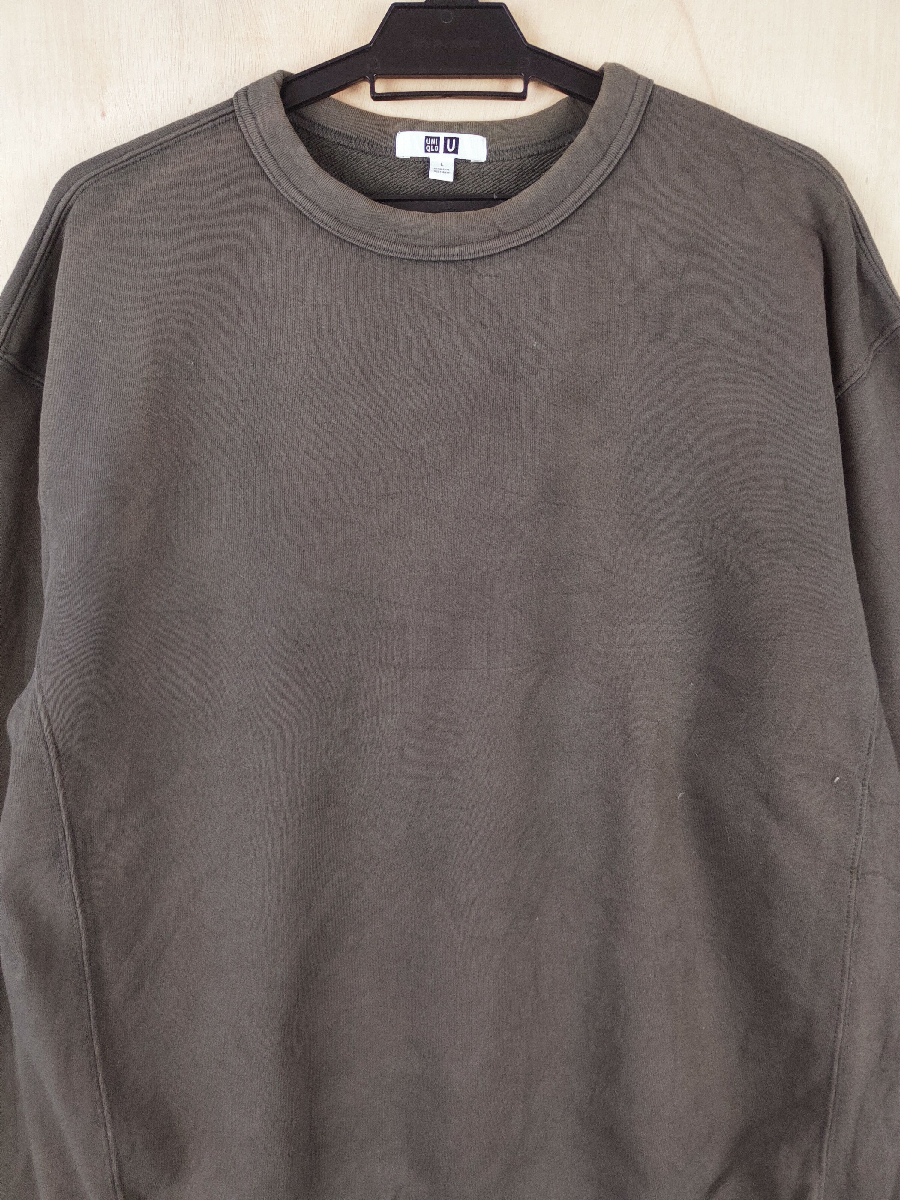 Japanese Brand Uniqlo Dark Olive plain vintage Sweatshirts #S2592 Size US L / EU 52-54 / 3 - 2 Thumbnail