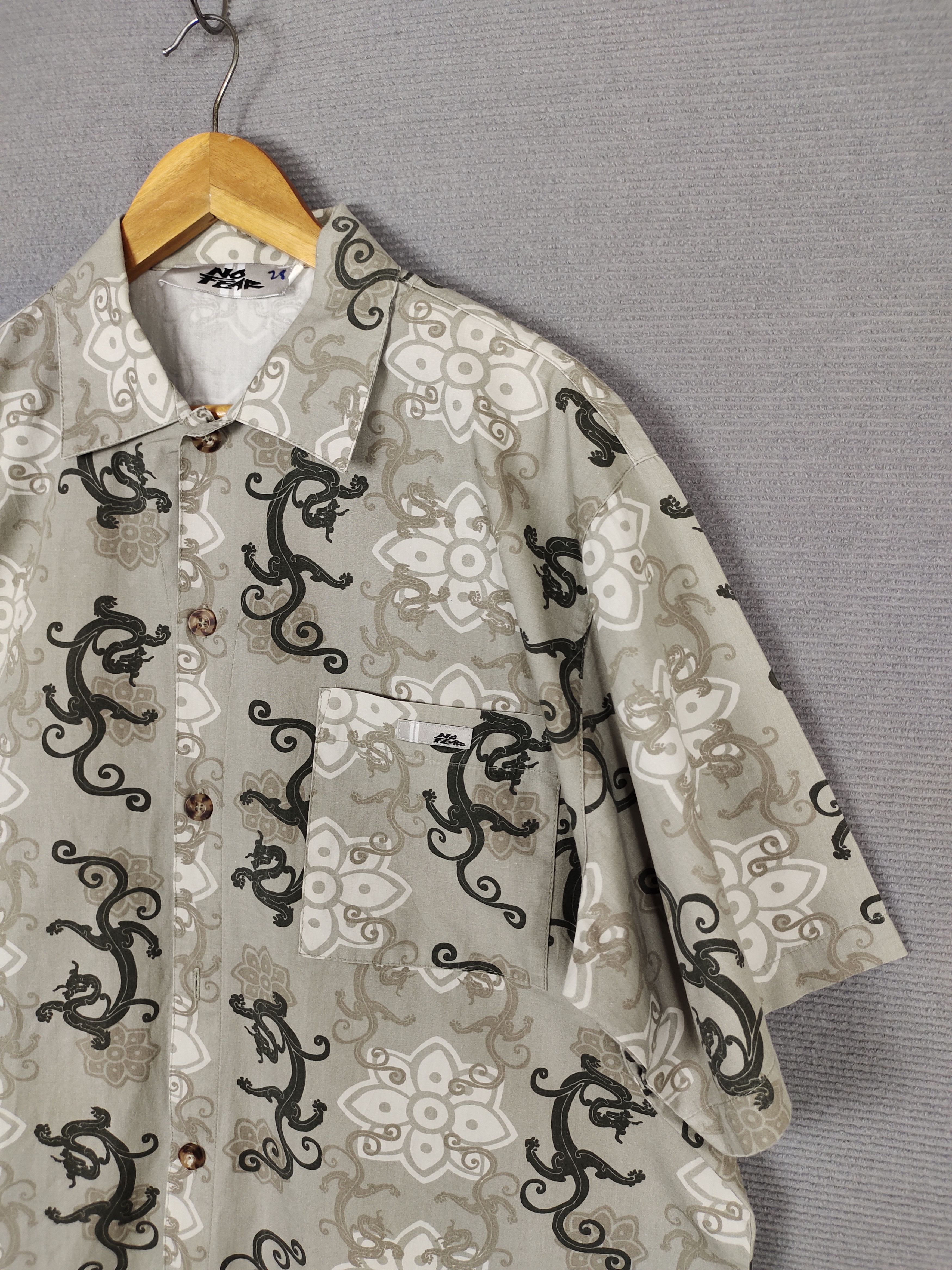 No Fear Vintage No Fear Surfing Dragon Printed Hawaiian Shirt Size US L / EU 52-54 / 3 - 2 Thumbnail