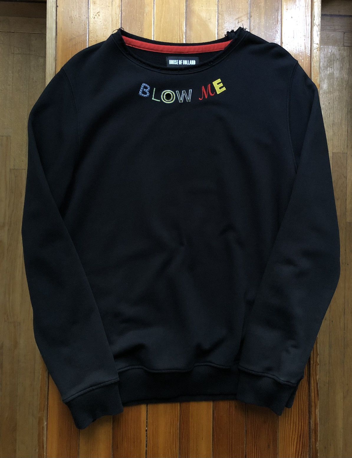 House Of Holland × Japanese Brand × Vintage House of Holland ‘BLOW ME’ Embroidered Sweatshirt Size US M / EU 48-50 / 2 - 3 Thumbnail