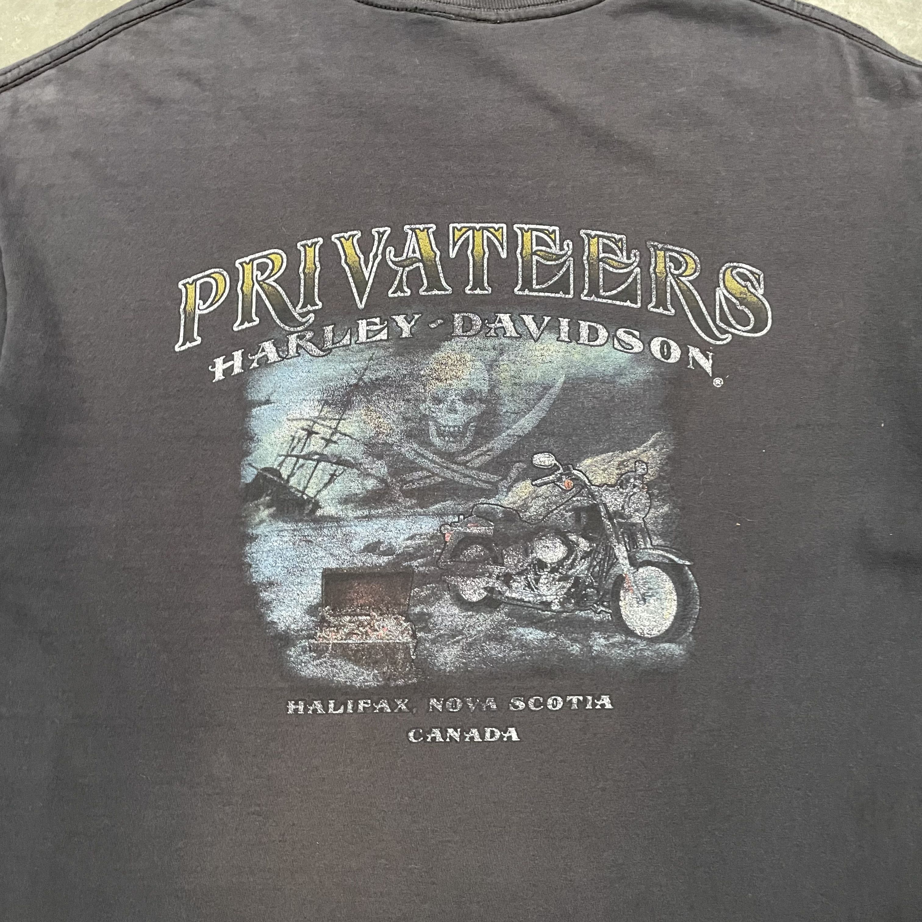 Harley Davidson × Vintage Vintage Faded Harley Davidson Canada Tshirt Biker Grunge Y2K Size US L / EU 52-54 / 3 - 6 Thumbnail