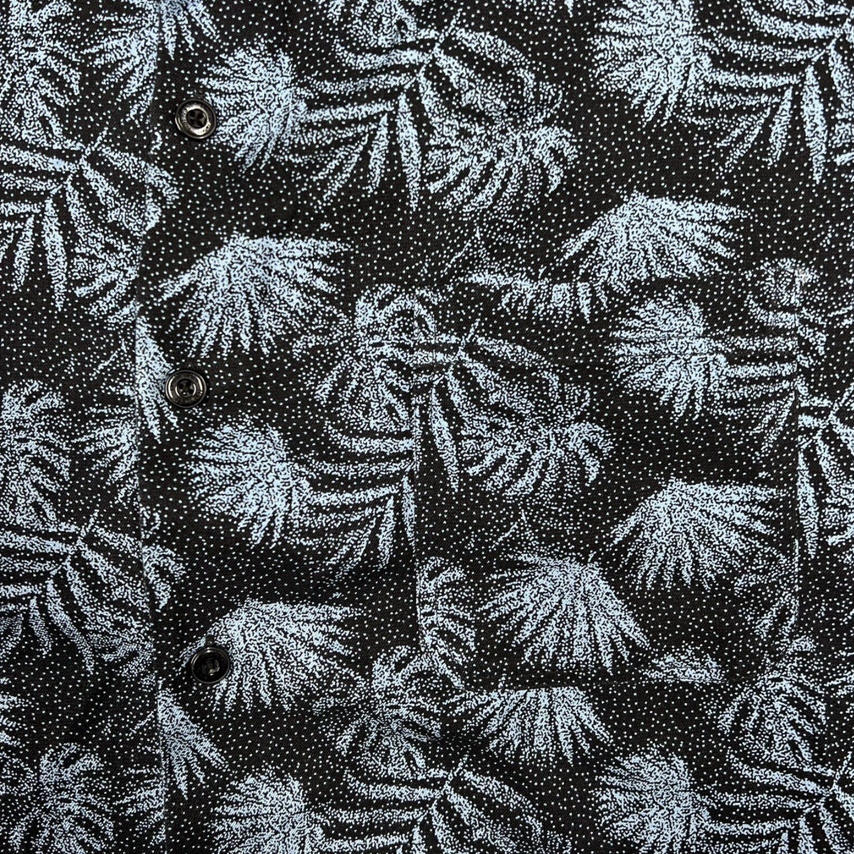 Nat Nast Nat Nast Luxury Originals Mens XL Button Up Shirt Silk Blend Floral Palm Print Black Short Sleeve Button-Up Collared Classic Hawaiian Designer Size US XL / EU 56 / 4 - 4 Thumbnail