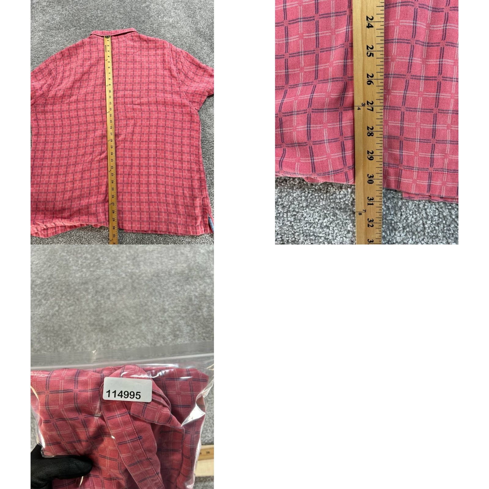 Tommy Bahama Tommy Bahama Shirt Mens XXL Pink Windowpane Check Silk Logo Button-Up Short Sleeve Casual Travel Size US XXL / EU 58 / 5 - 8 Thumbnail
