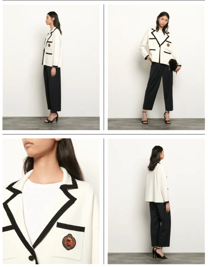 Sandro Sandro Paris Blazer Jacket RRP 540$ Oversized Fit Size S / US 4 / IT 40 - 8 Thumbnail